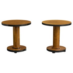 Swedish Designer, Side Tables, Birch, Sweden, 1930s