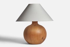 Swedish Designer, Sizeable Table Lamp, Pine, Sweden, 1960s