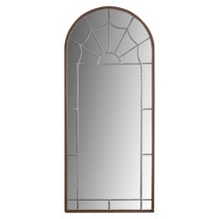 Designer svedese, specchio da parete di grandi dimensioni, rame, peltro, Svezia, anni '40
