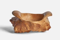 Swedish Designer, Small Bowl, Burl Wood, Sweden, 1960s