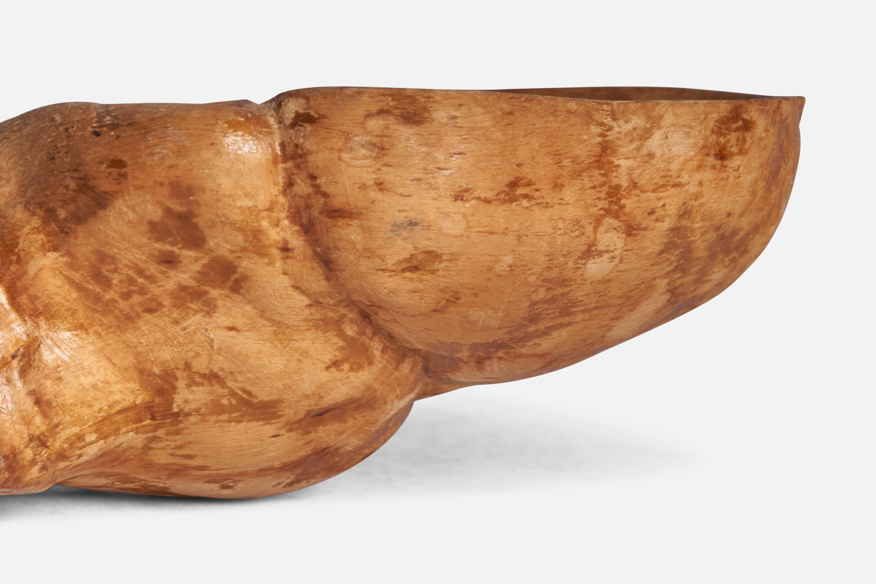 Swedish Designer, Small Bowl, Burl Wood, Sweden, 1960s In Good Condition For Sale In High Point, NC