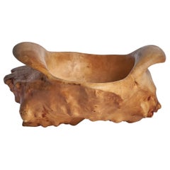 Swedish Designer, Small Bowl, Burl Wood, Sweden, 1960s