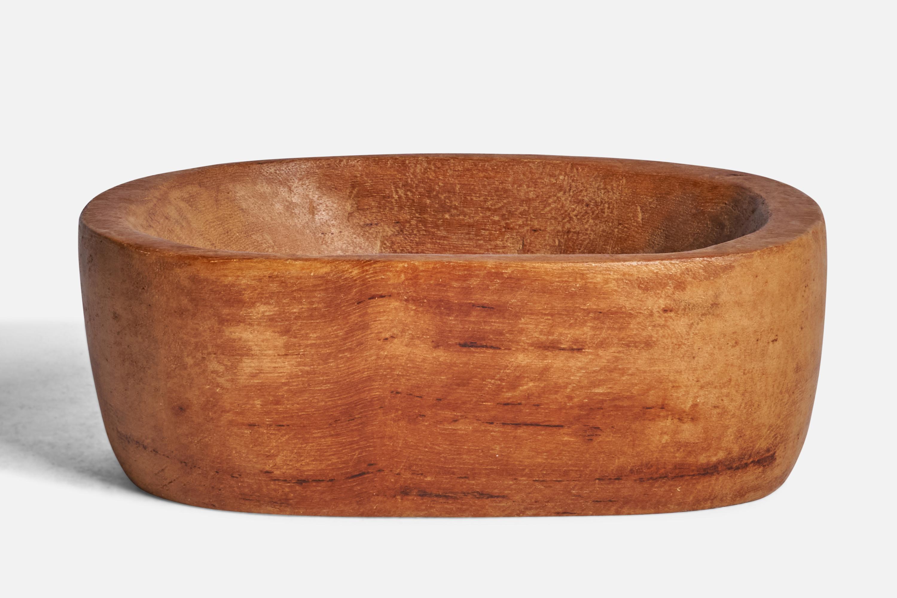 Scandinavian Modern Swedish Designer, Small Bowl, Wood, Sweden, 1940s For Sale