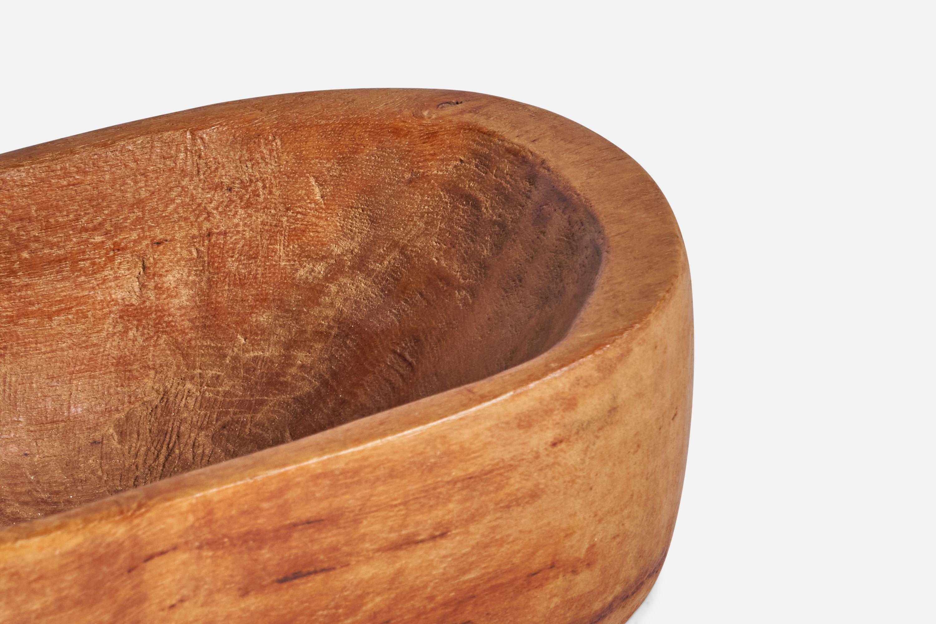 Swedish Designer, Small Bowl, Wood, Sweden, 1940s In Good Condition For Sale In High Point, NC