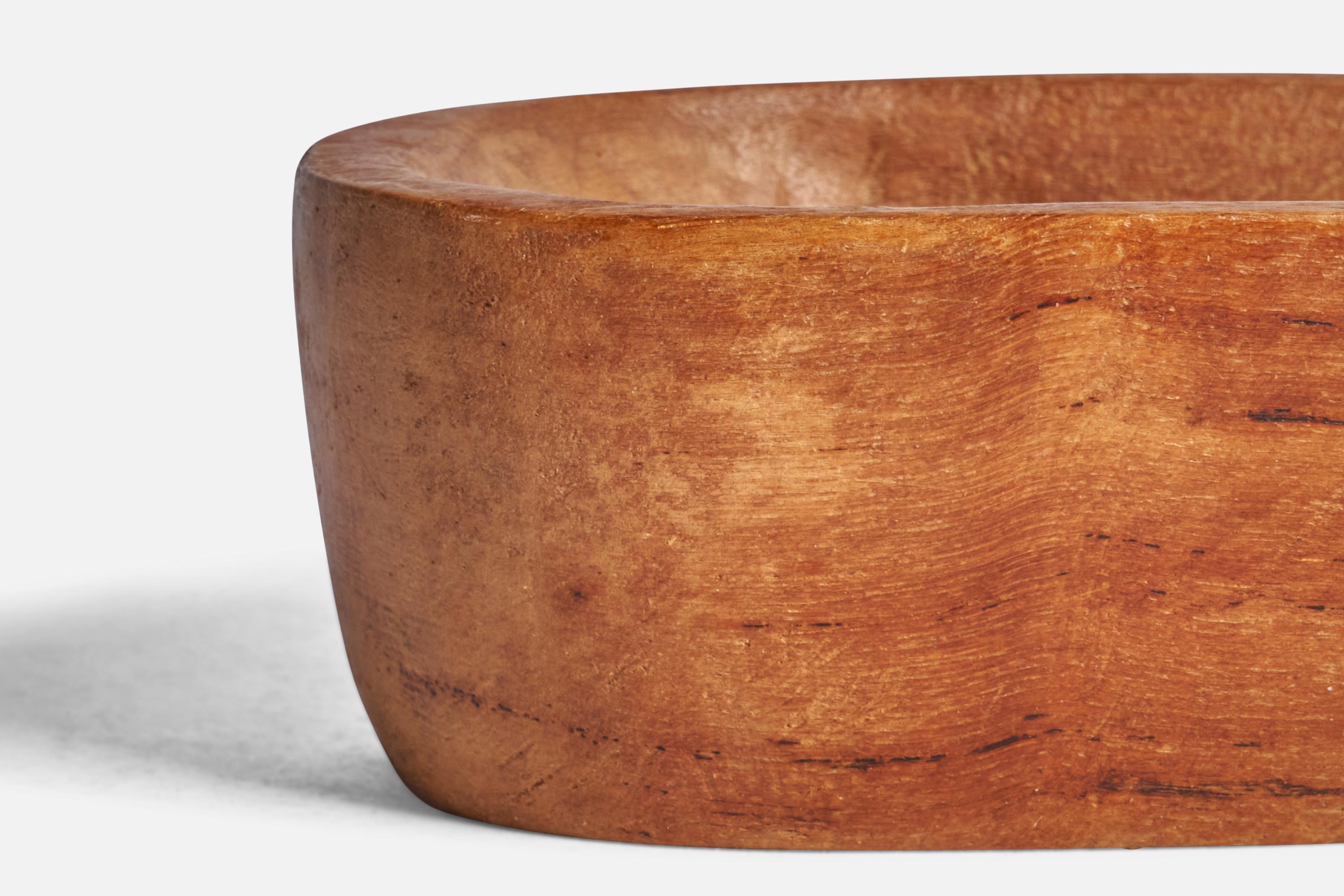 Mid-20th Century Swedish Designer, Small Bowl, Wood, Sweden, 1940s For Sale