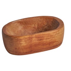 Schwedische Designerin, kleine Schale, Holz, Schweden, 1940er Jahre