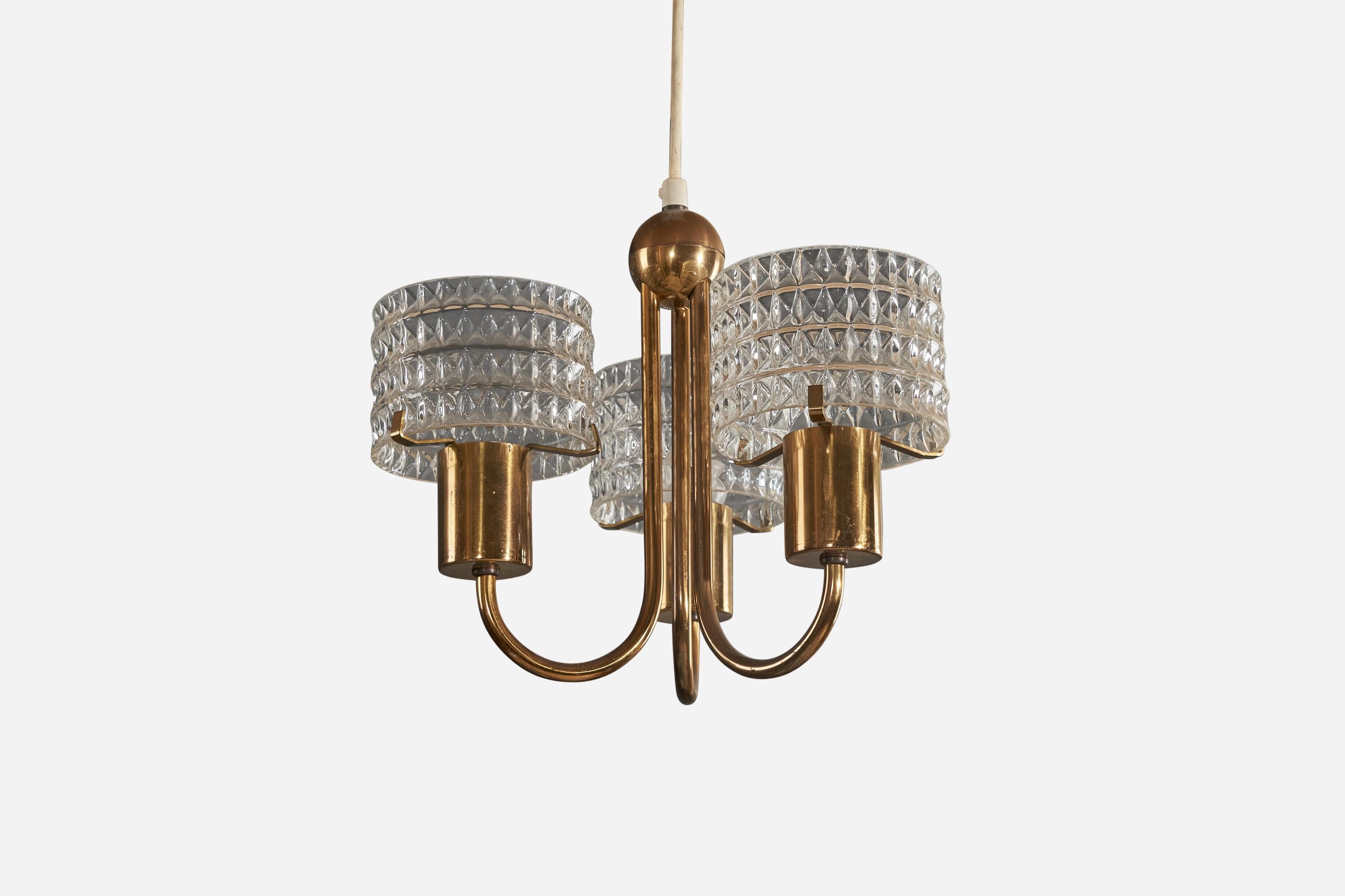 small brass chandelier