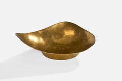 Swedish Designer, Small Dish, Brass, Sweden, 1963