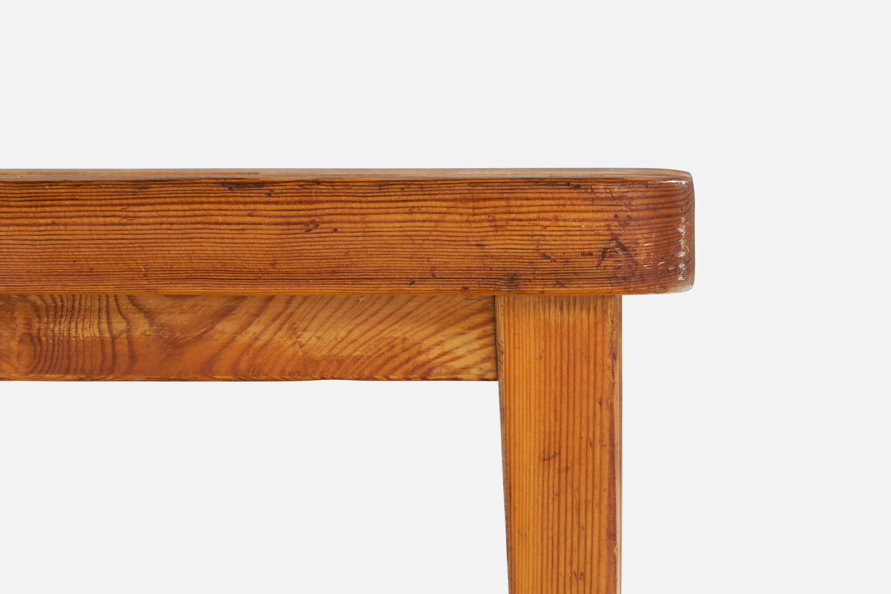 Swedish Designer, Small Stool, Pine, Sweden, 1940s For Sale 2