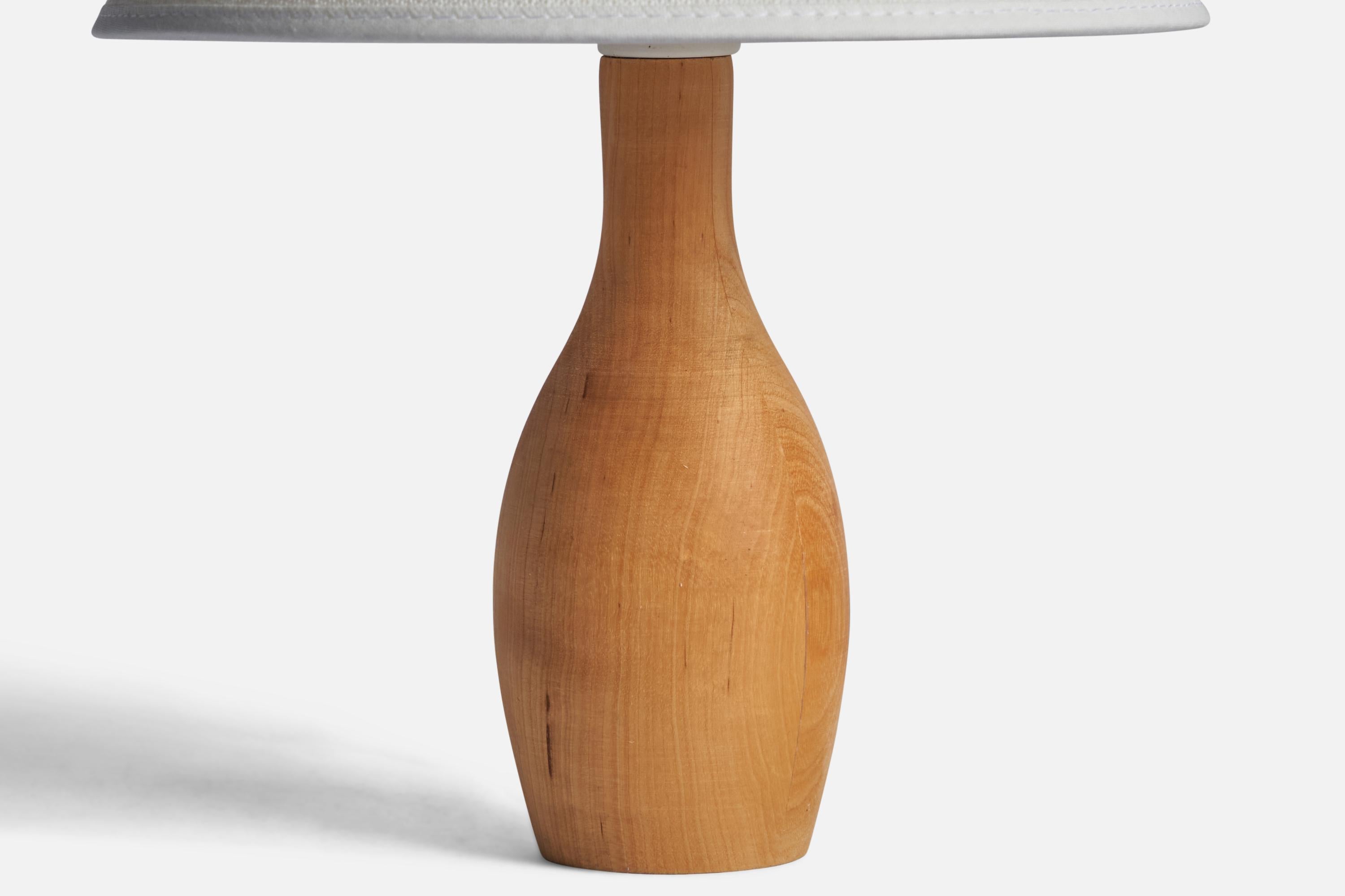 Post-Modern Swedish Designer, Small Table Lamps, Oak, Sweden, 1970s For Sale