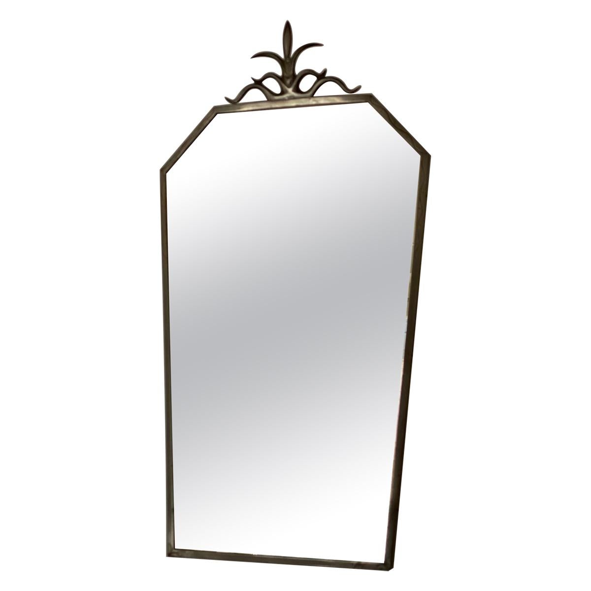 Swedish Designer, Wall Mirror, Lacquered Burlwood, Mirror Glass, Sweden, 1930s For Sale at 1stDibs