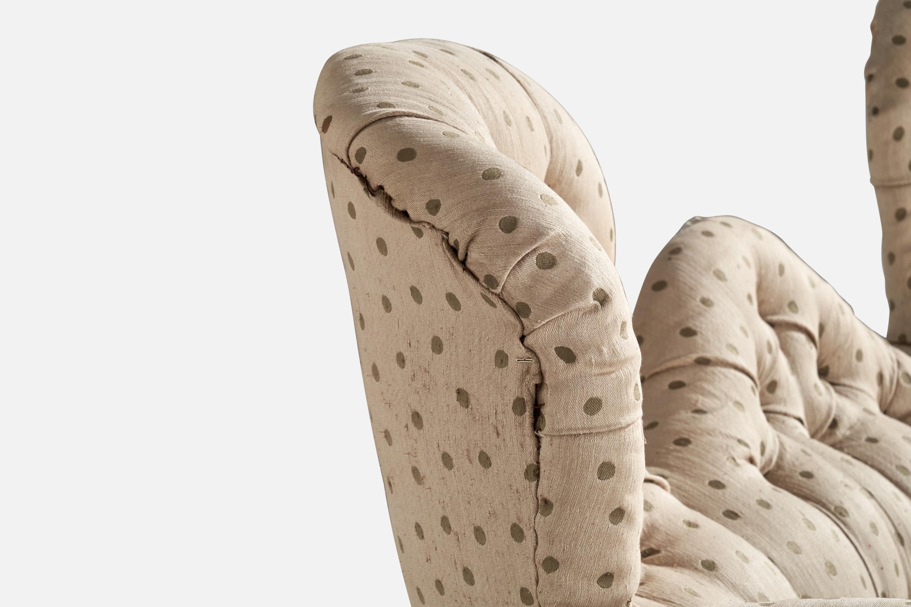 Swedish Designer, Sofa, Birch, Fabric, Sweden, 1900 For Sale 9