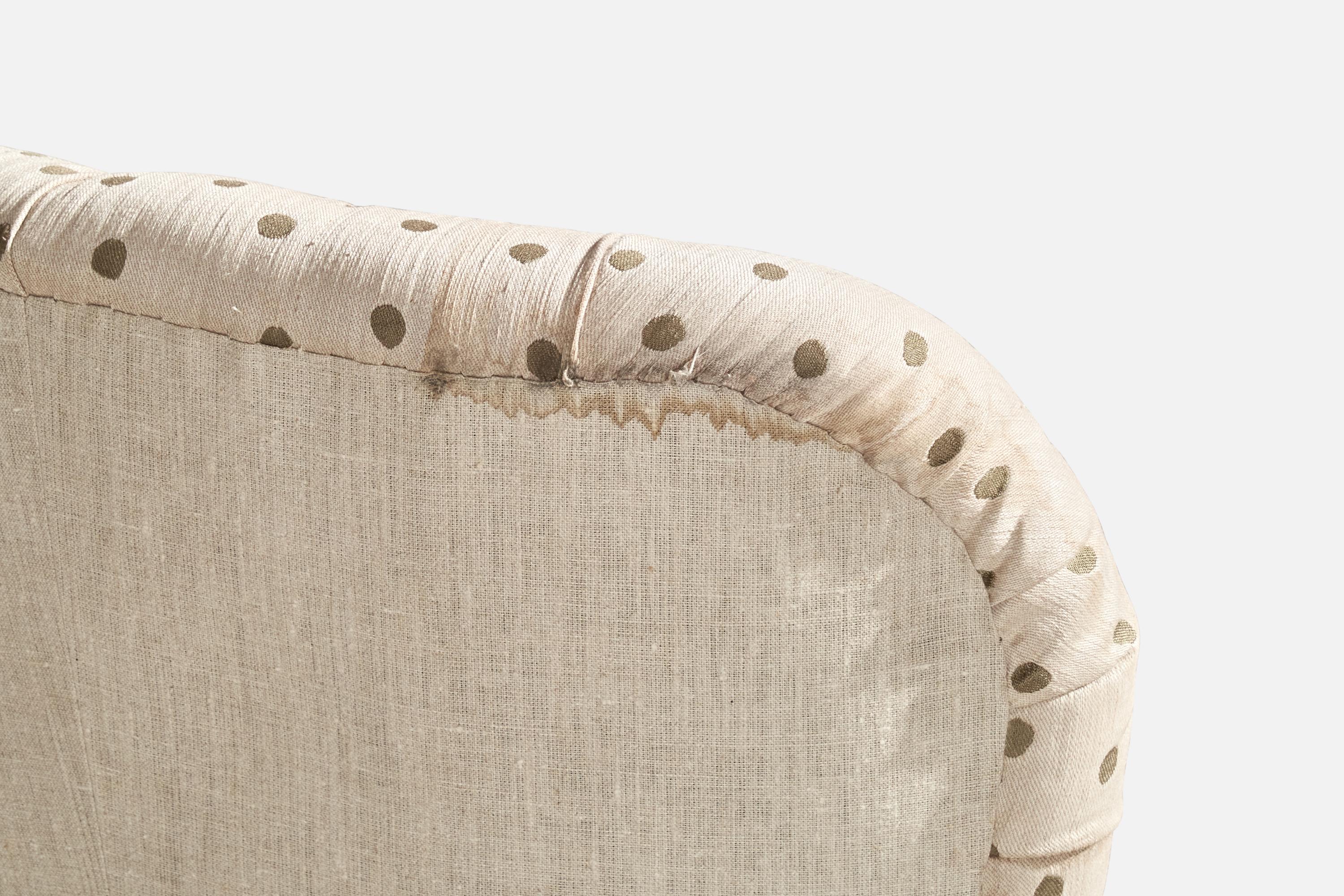 Swedish Designer, Sofa, Birch, Fabric, Sweden, 1900 For Sale 2