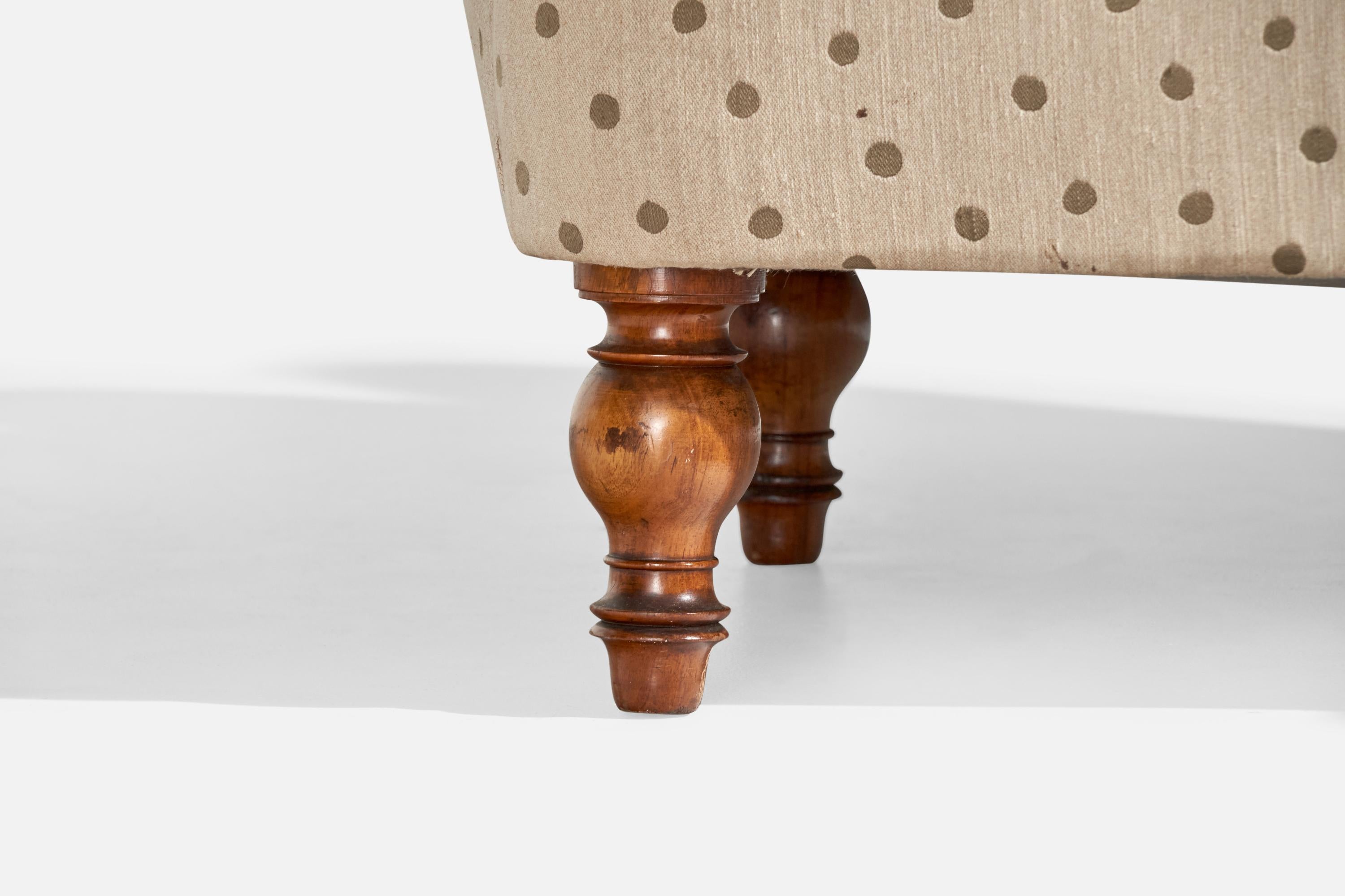 Swedish Designer, Sofa, Birch, Fabric, Sweden, 1900 For Sale 4