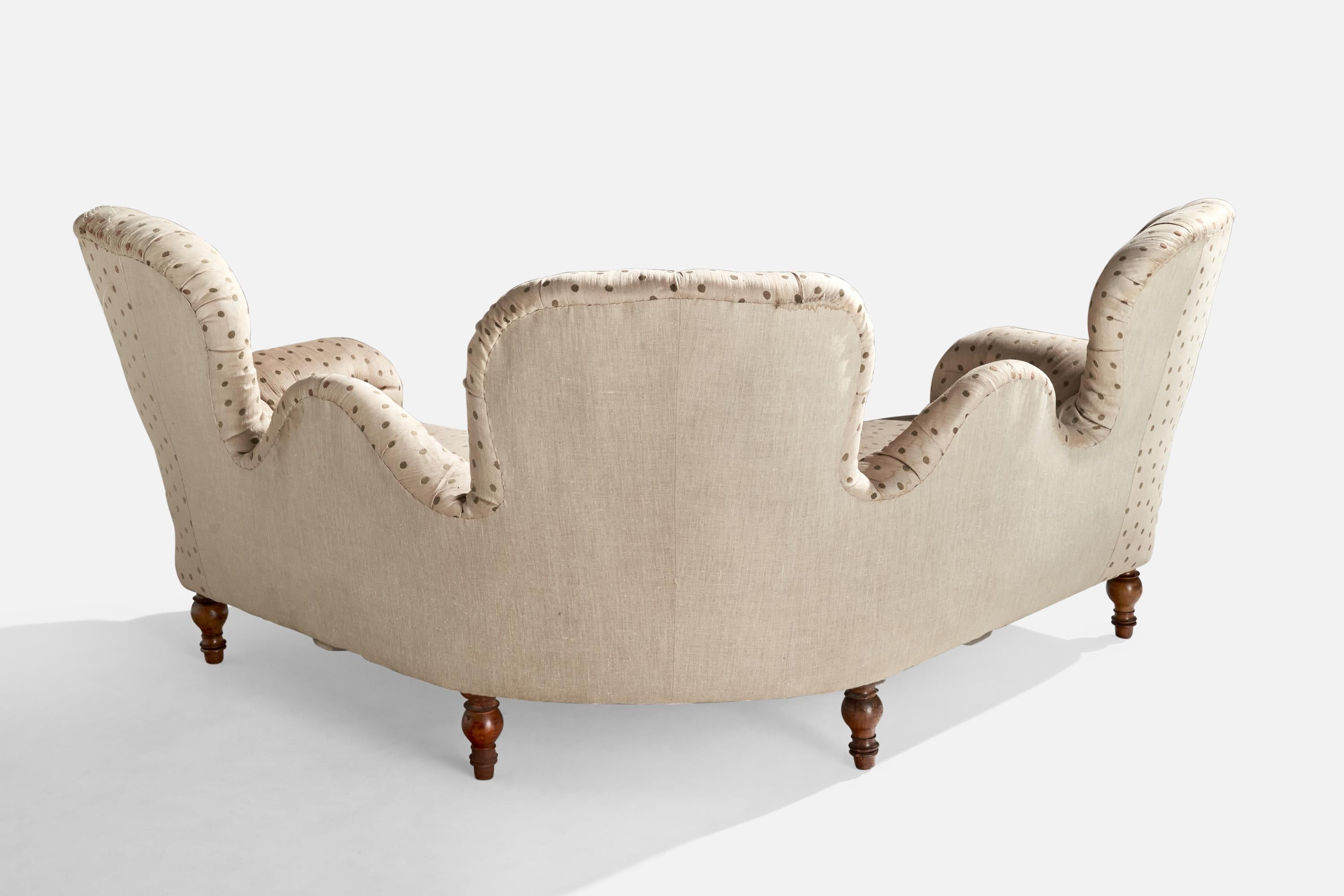Swedish Designer, Sofa, Birch, Fabric, Sweden, 1900 For Sale 5