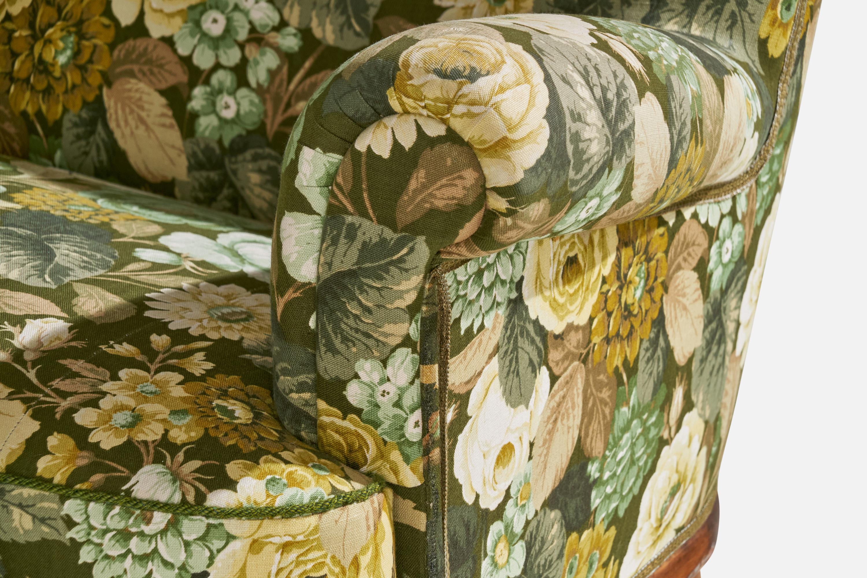 Tissu Designer suédois, canapé, bouleau, tissu, Suède, années 1940 en vente