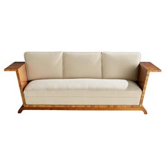 Diseñador sueco, Sofá, Abedul, Madera de cebra, Tela, Suecia, Años 30