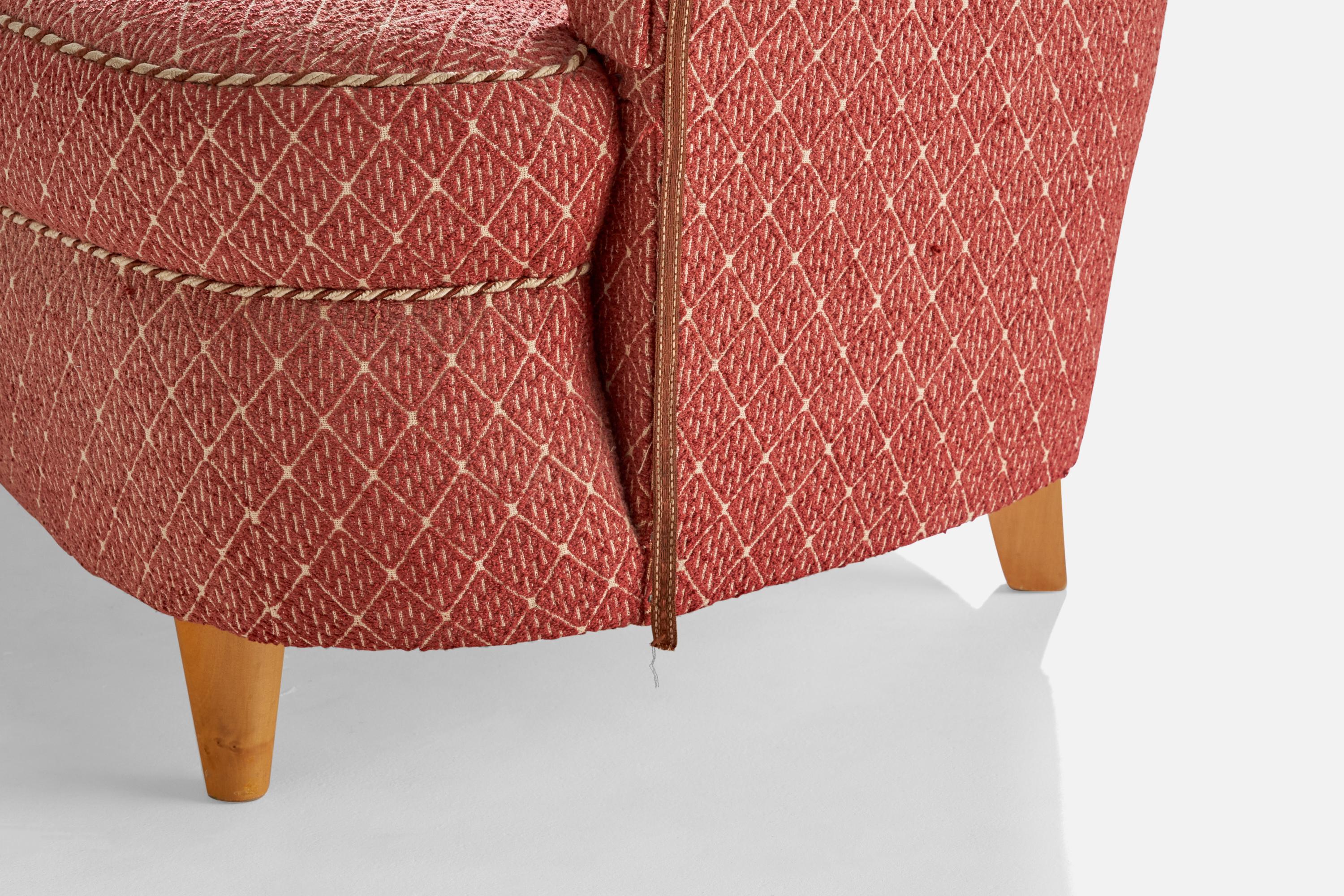 Designer suédois, canapé, tissu, bouleau, Suède, années 1930 en vente 5