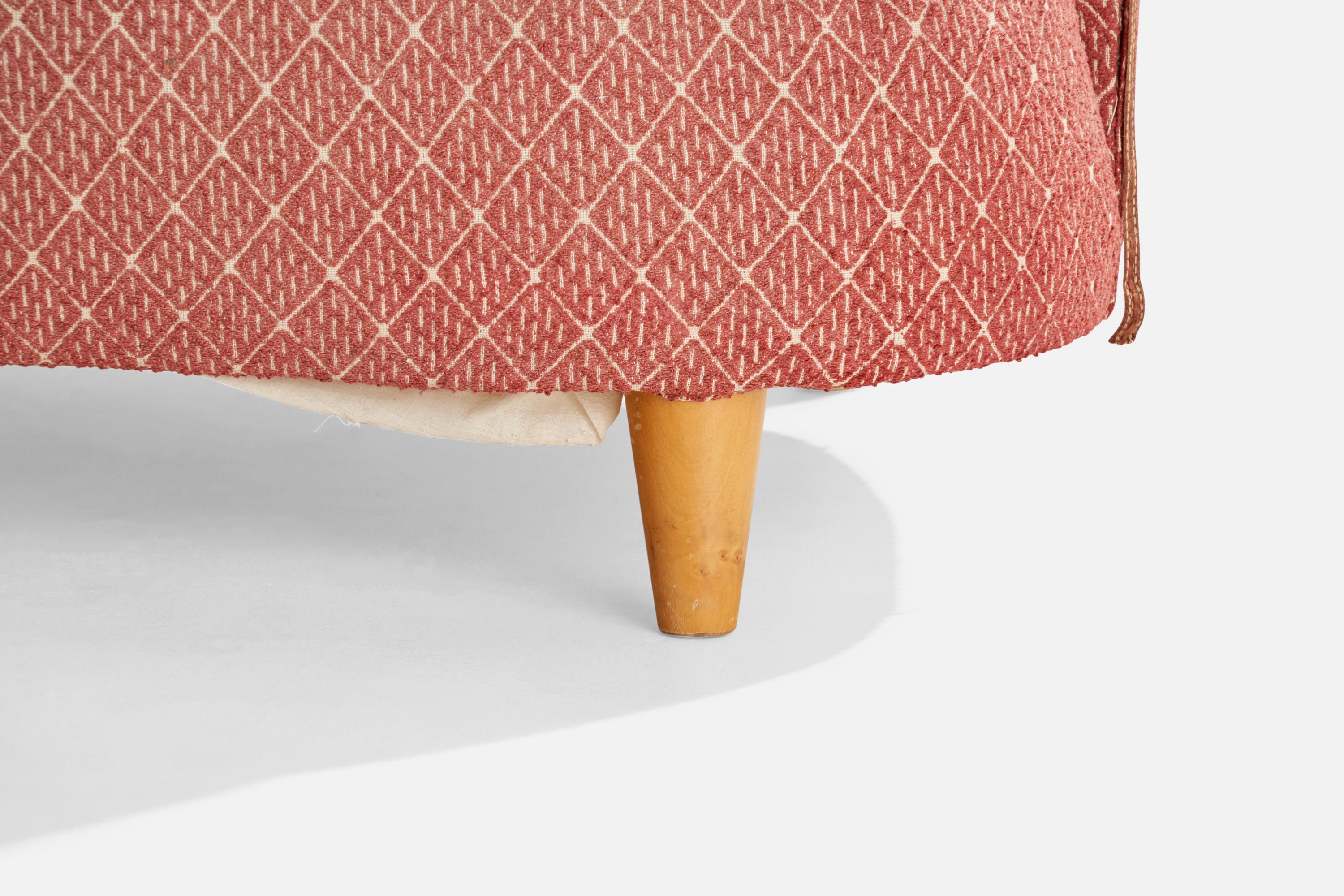 Milieu du XXe siècle Designer suédois, canapé, tissu, bouleau, Suède, années 1930 en vente