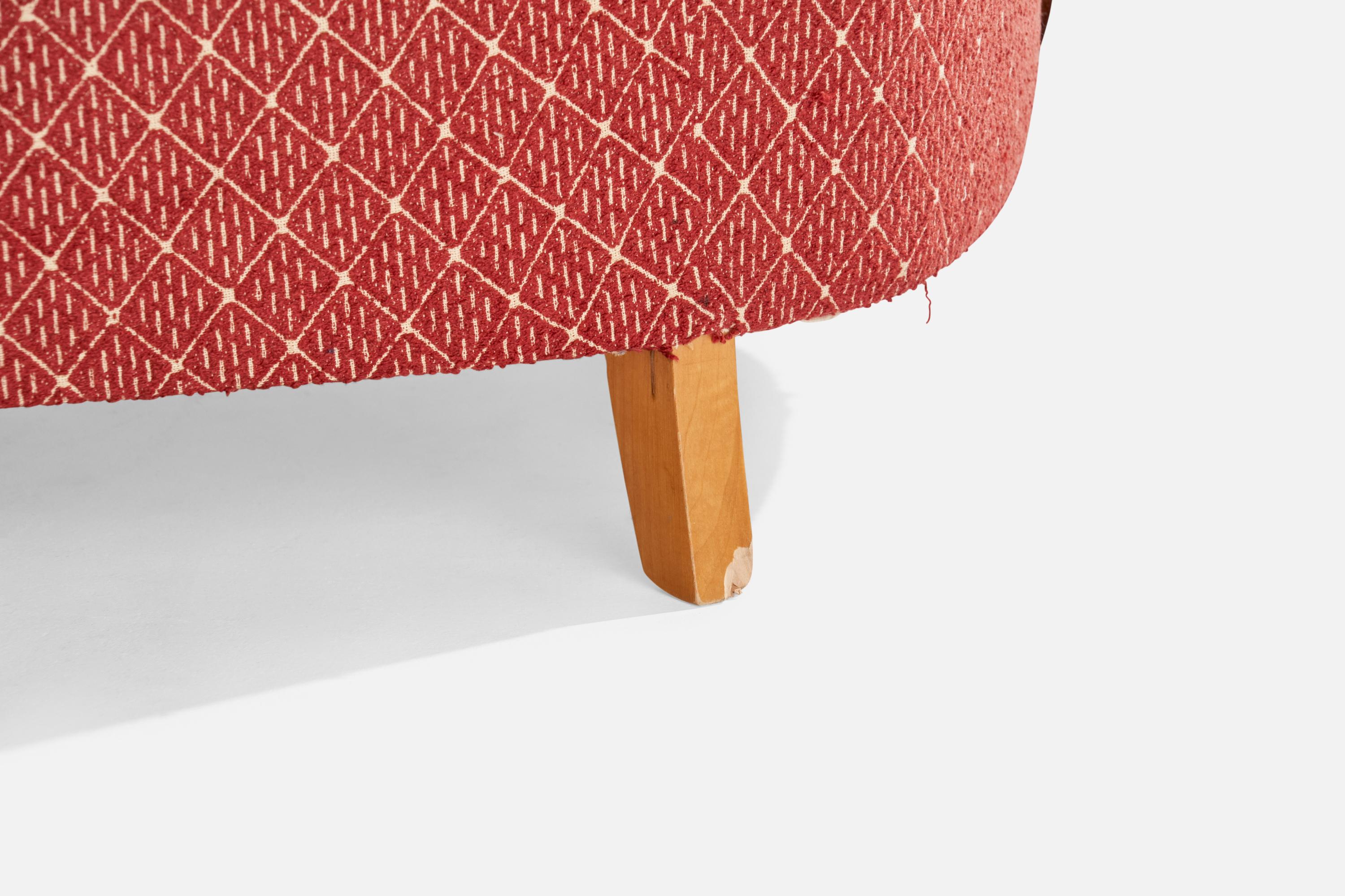 Tissu Designer suédois, canapé, tissu, bouleau, Suède, années 1930 en vente