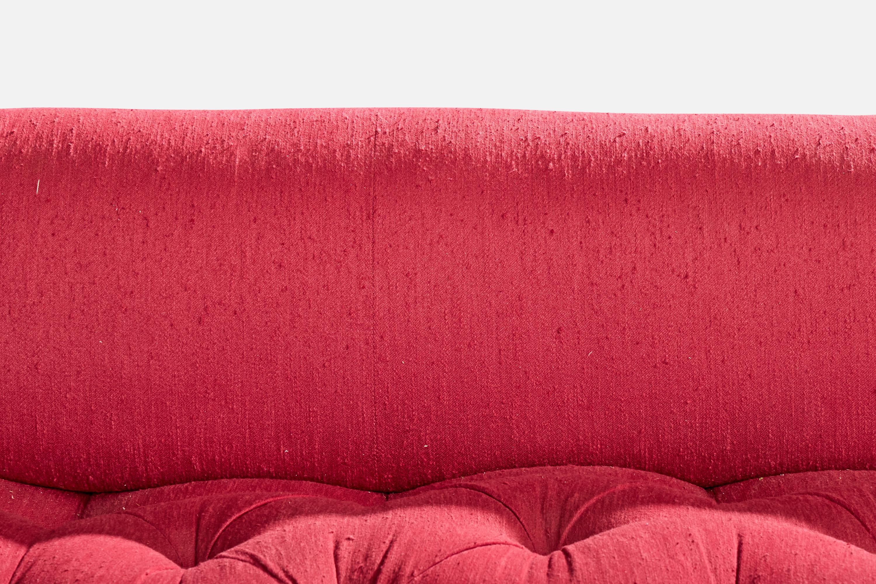 Swedish Designer, Sofa, Fabric, Wood, Sweden, 1930s en vente 3