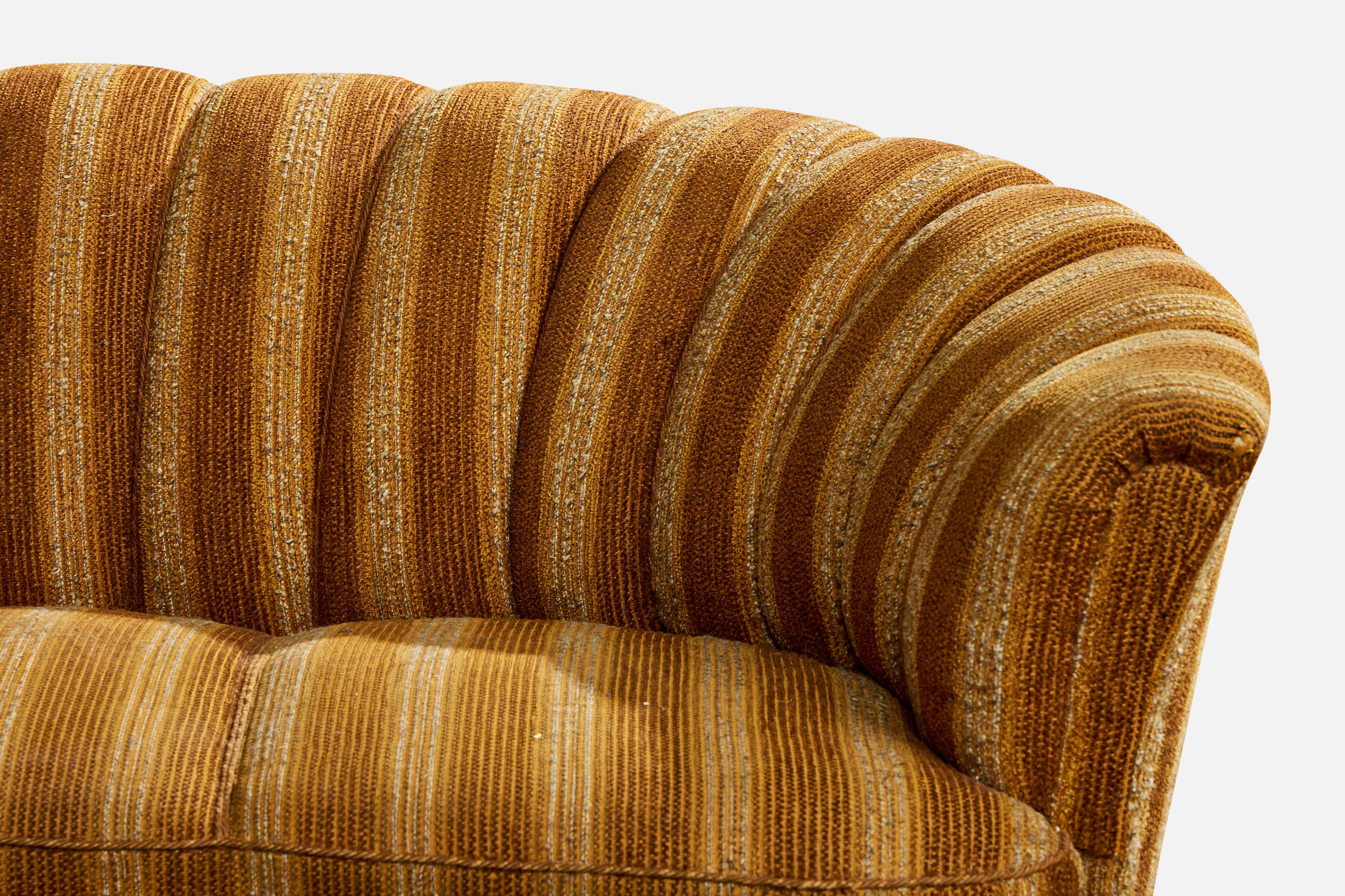 Diseñador sueco, Sofá, Tela, Madera, Suecia, Años 1940 en venta 4