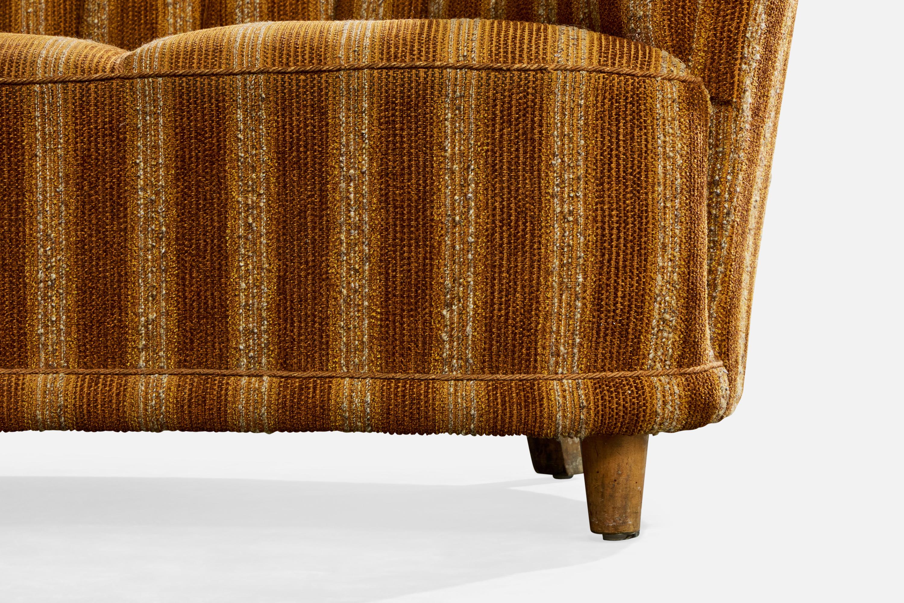 Diseñador sueco, Sofá, Tela, Madera, Suecia, Años 1940 en venta 6