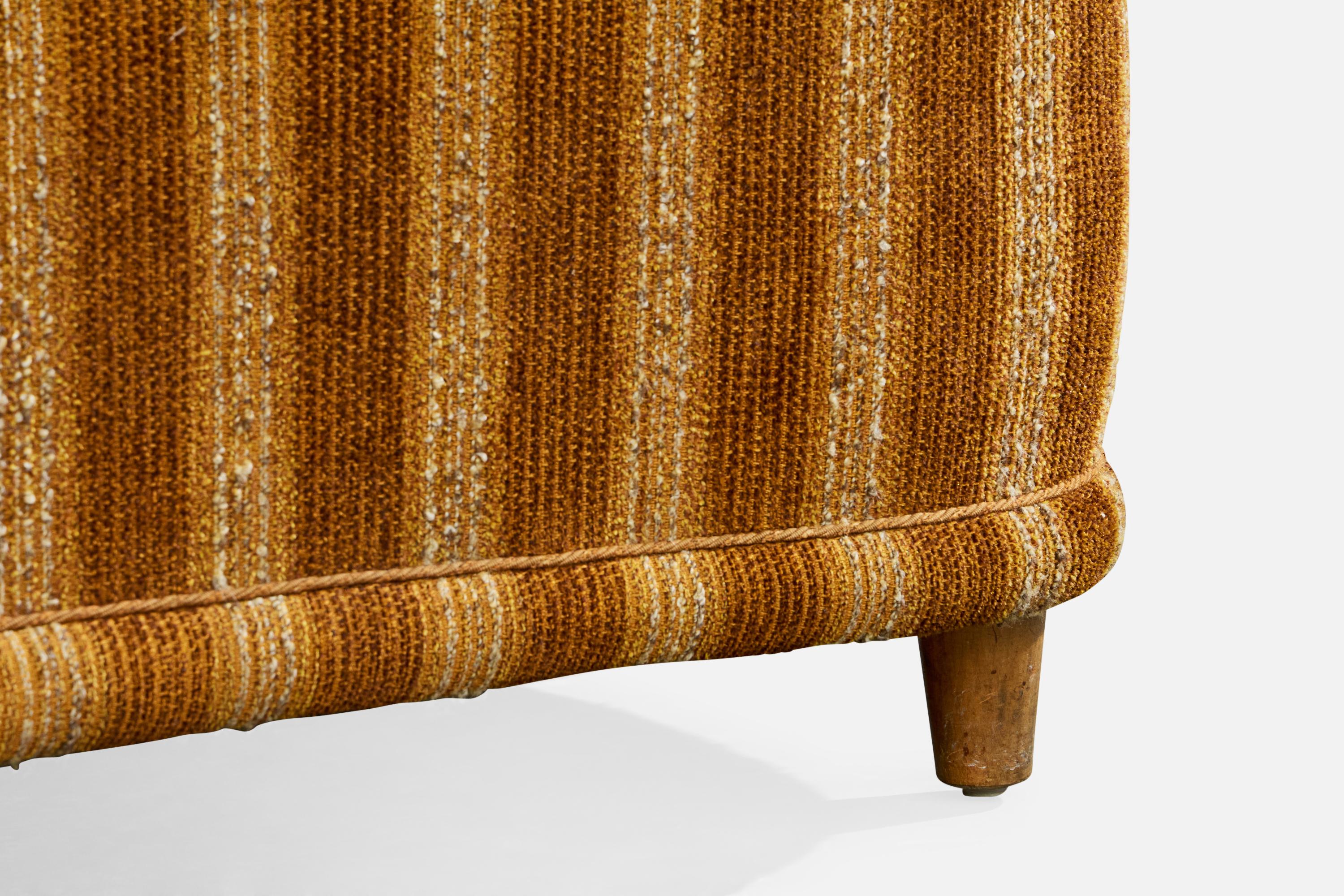 Diseñador sueco, Sofá, Tela, Madera, Suecia, Años 1940 en venta 7