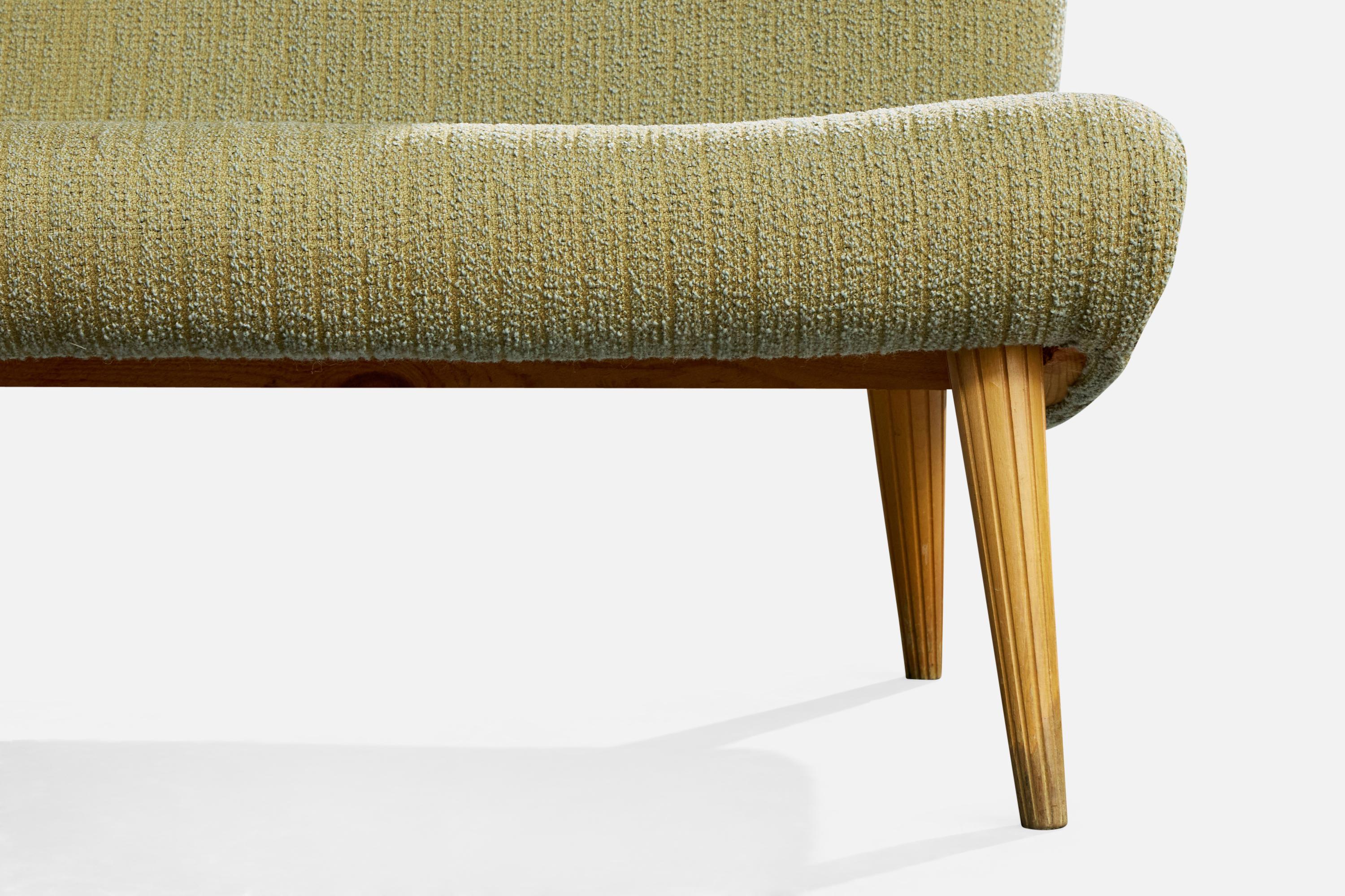 Diseñador sueco, Sofá, Tela, Madera, Suecia, Años 1940 en venta 7