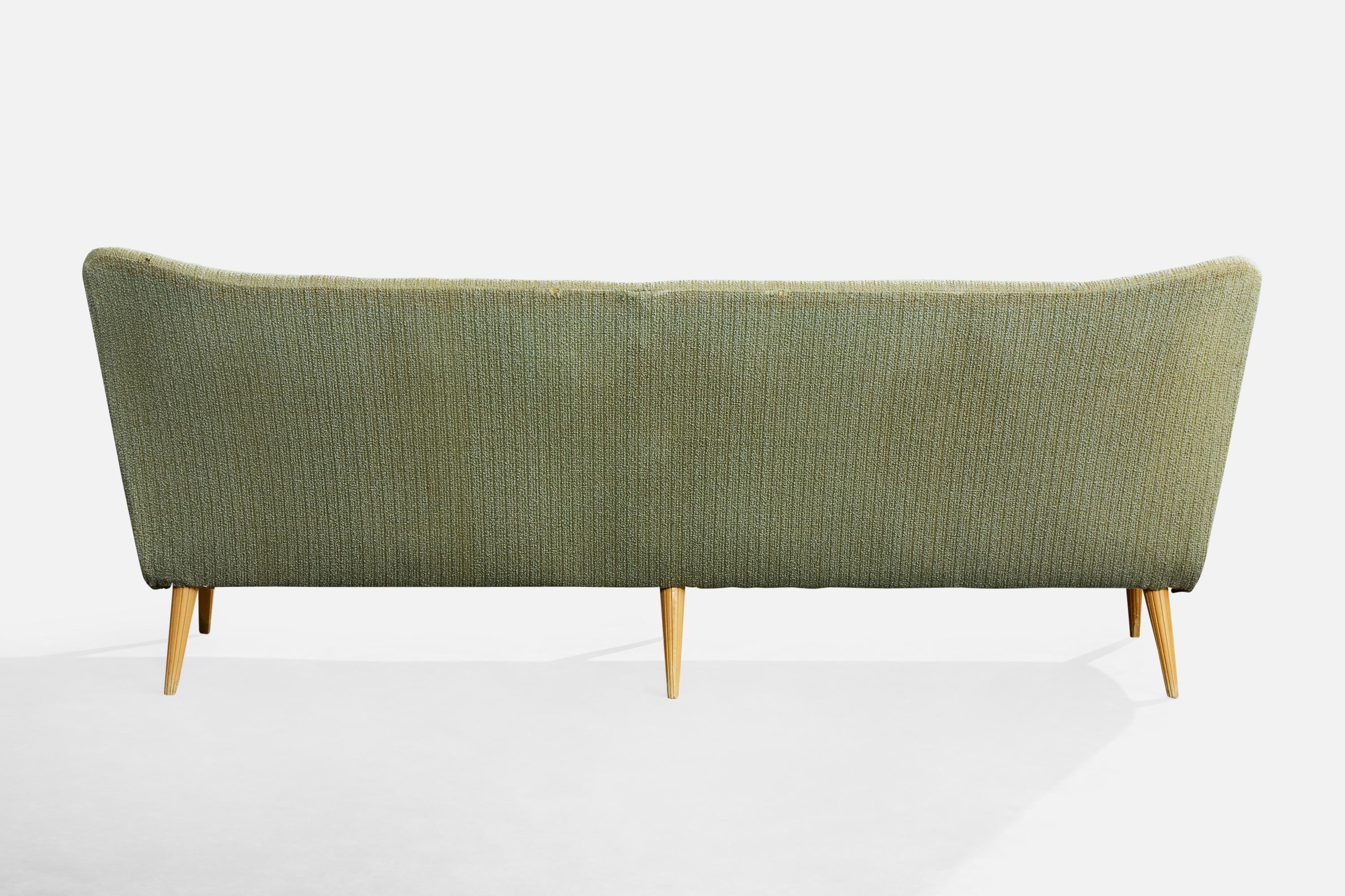 Diseñador sueco, Sofá, Tela, Madera, Suecia, Años 1940 en Bastante bueno estado para la venta en High Point, NC