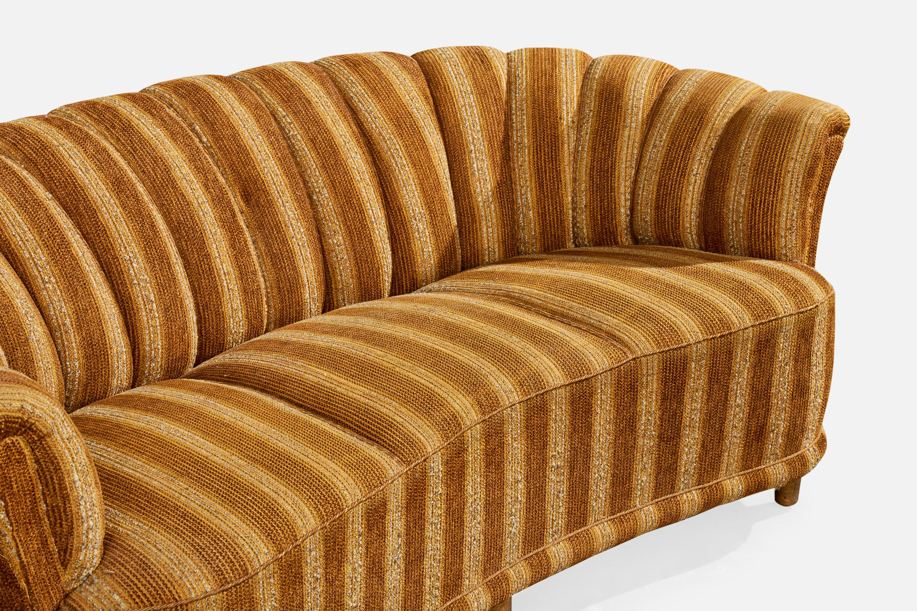 Diseñador sueco, Sofá, Tela, Madera, Suecia, Años 1940 en venta 1