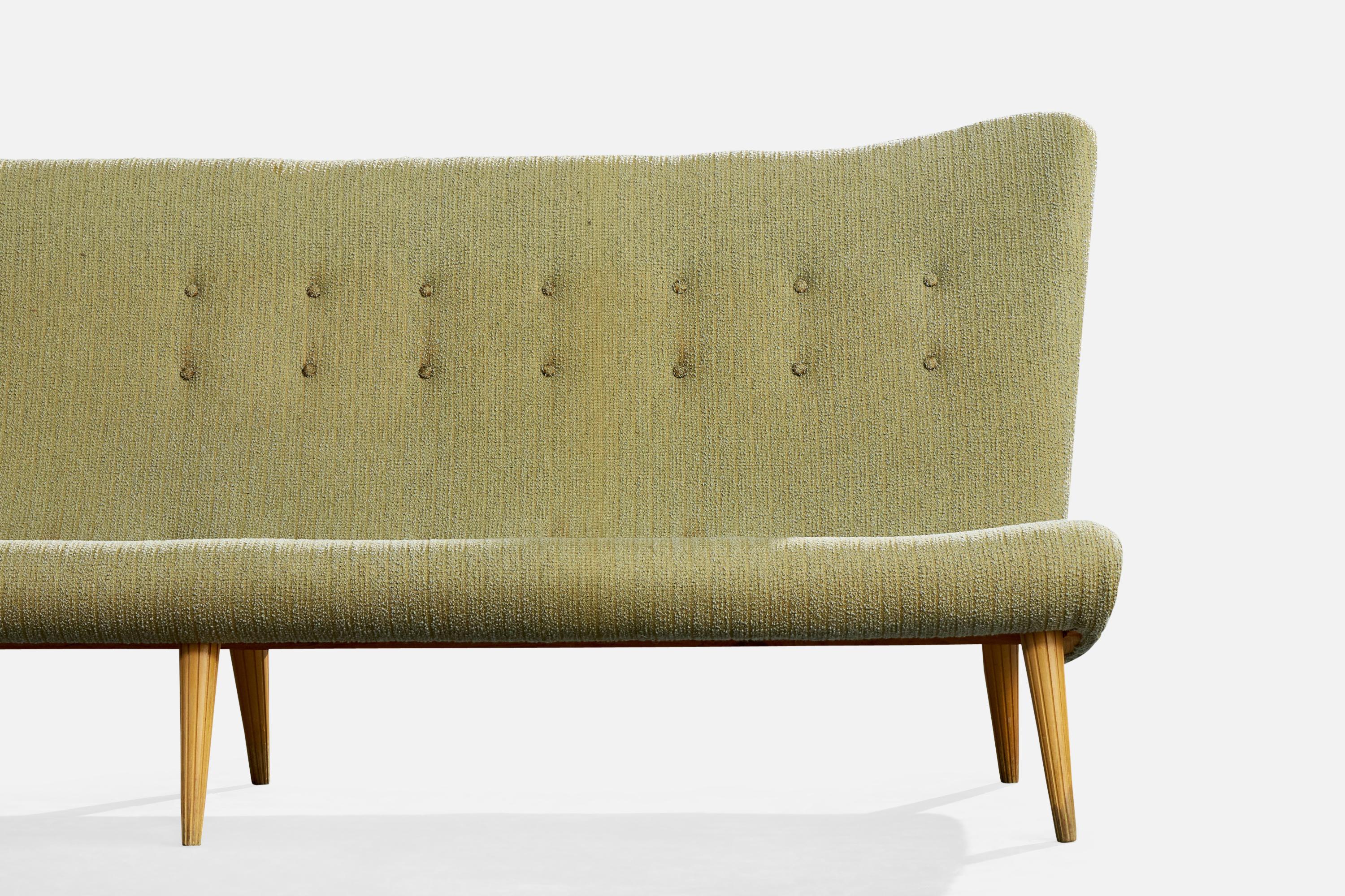 Diseñador sueco, Sofá, Tela, Madera, Suecia, Años 1940 en venta 2