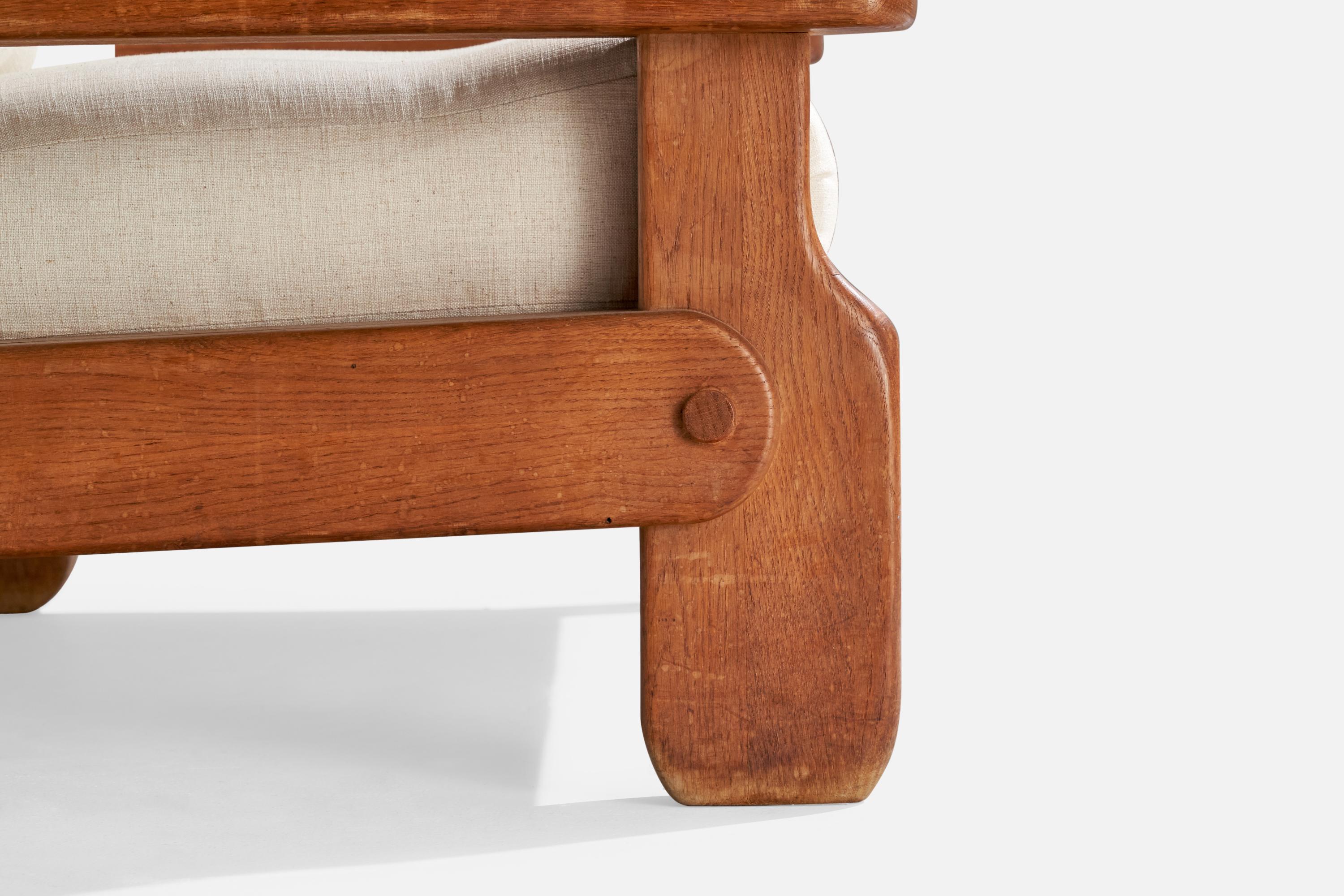 Late 20th Century Swedish Designer, Sofa, Pine, Fabric, Sweden, 1970s For Sale