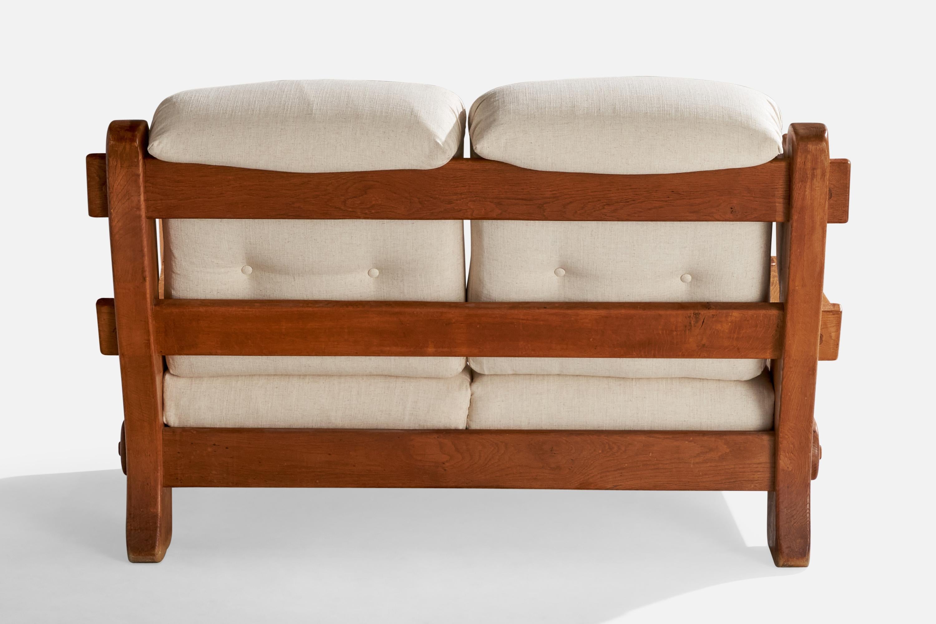 Swedish Designer, Sofa, Pine, Fabric, Sweden, 1970s For Sale 5