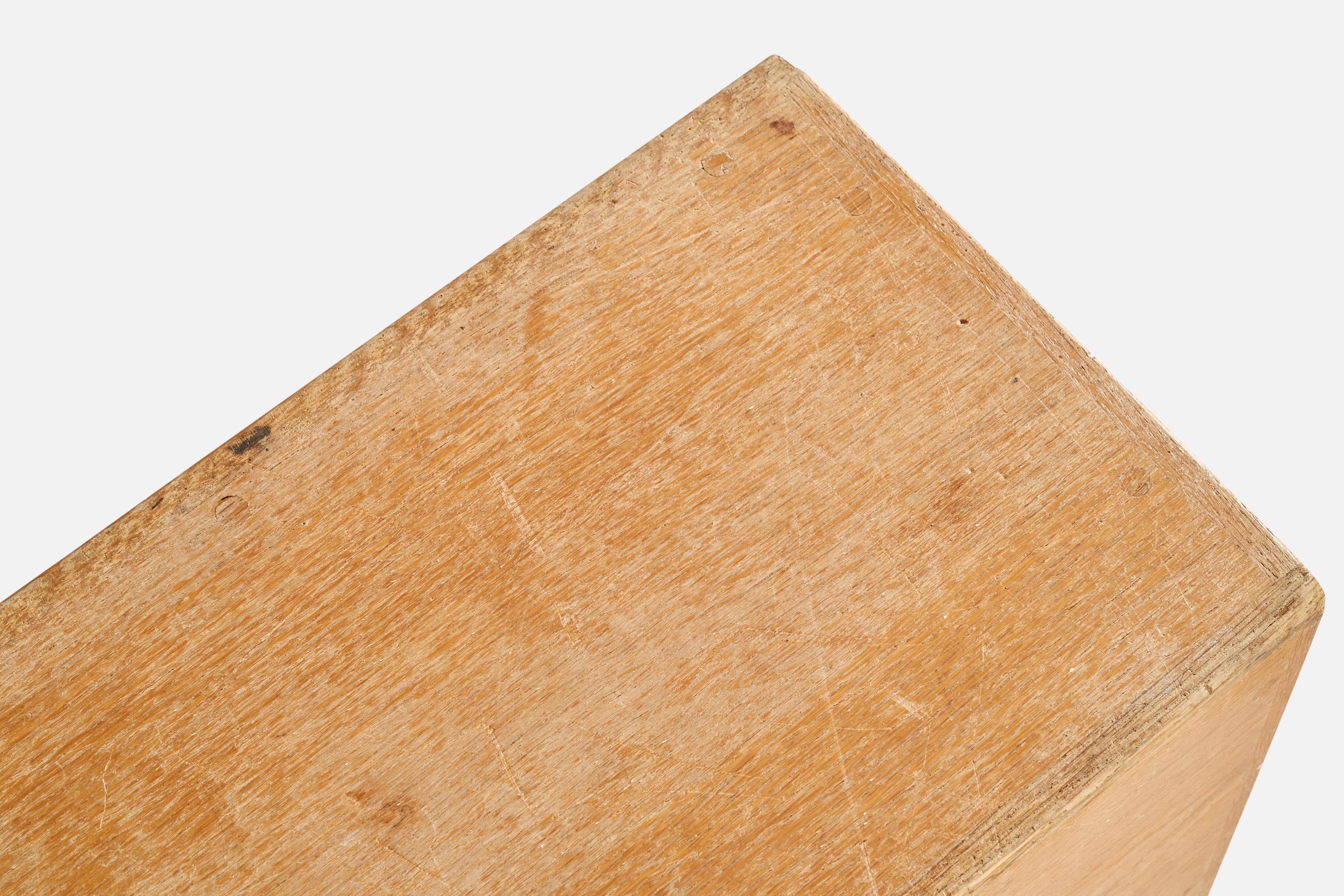 Designer suédois, tabouret d'escalier, Oak Oak, Suède, années 1950 en vente 3