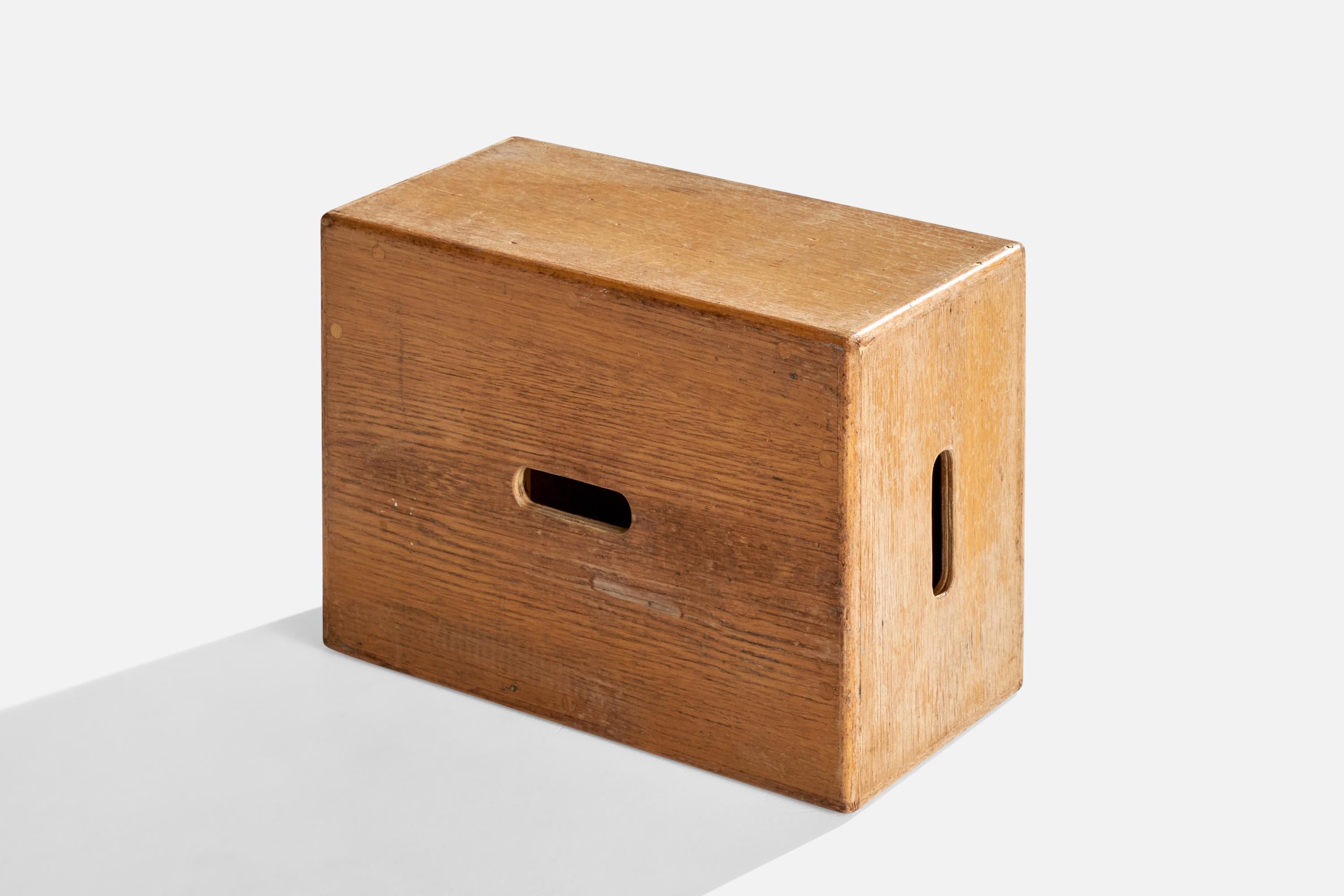 Scandinavian Modern Swedish Designer, Stepping Stool, Oak, Sweden, 1950s