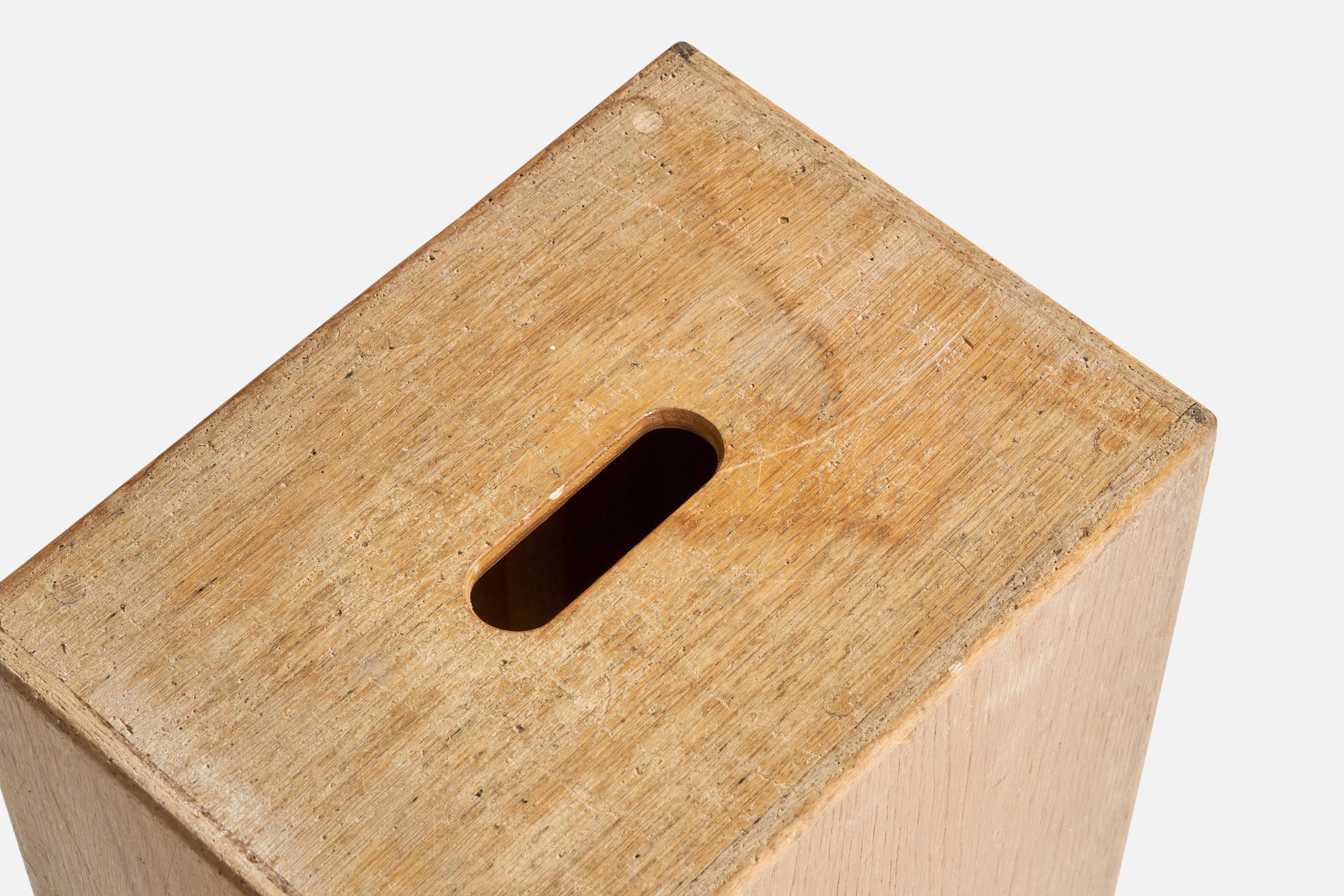 Chêne Designer suédois, tabouret d'escalier, Oak Oak, Suède, années 1950 en vente