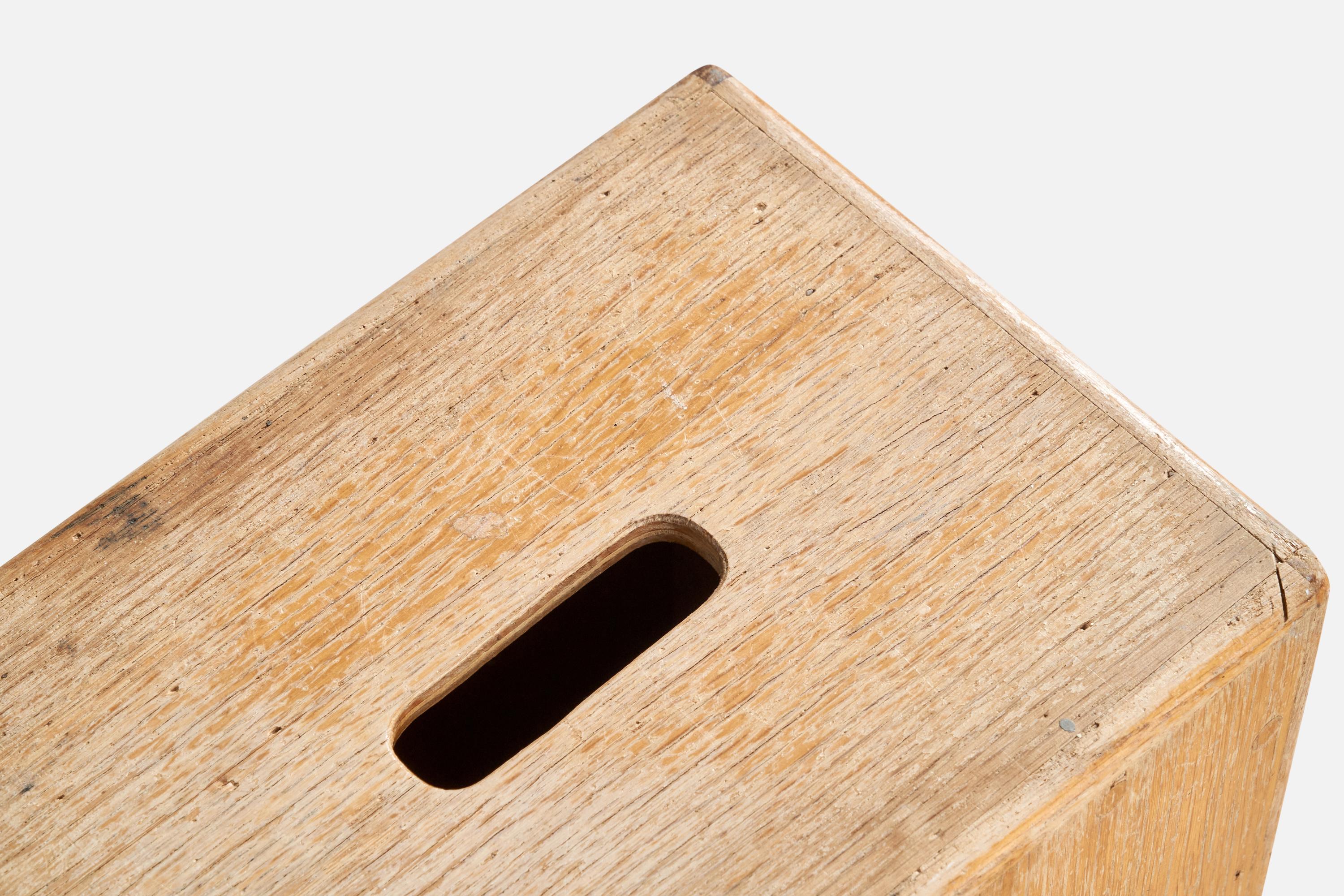 Swedish Designer, Stepping Stool, Oak, Sweden, 1950s 2