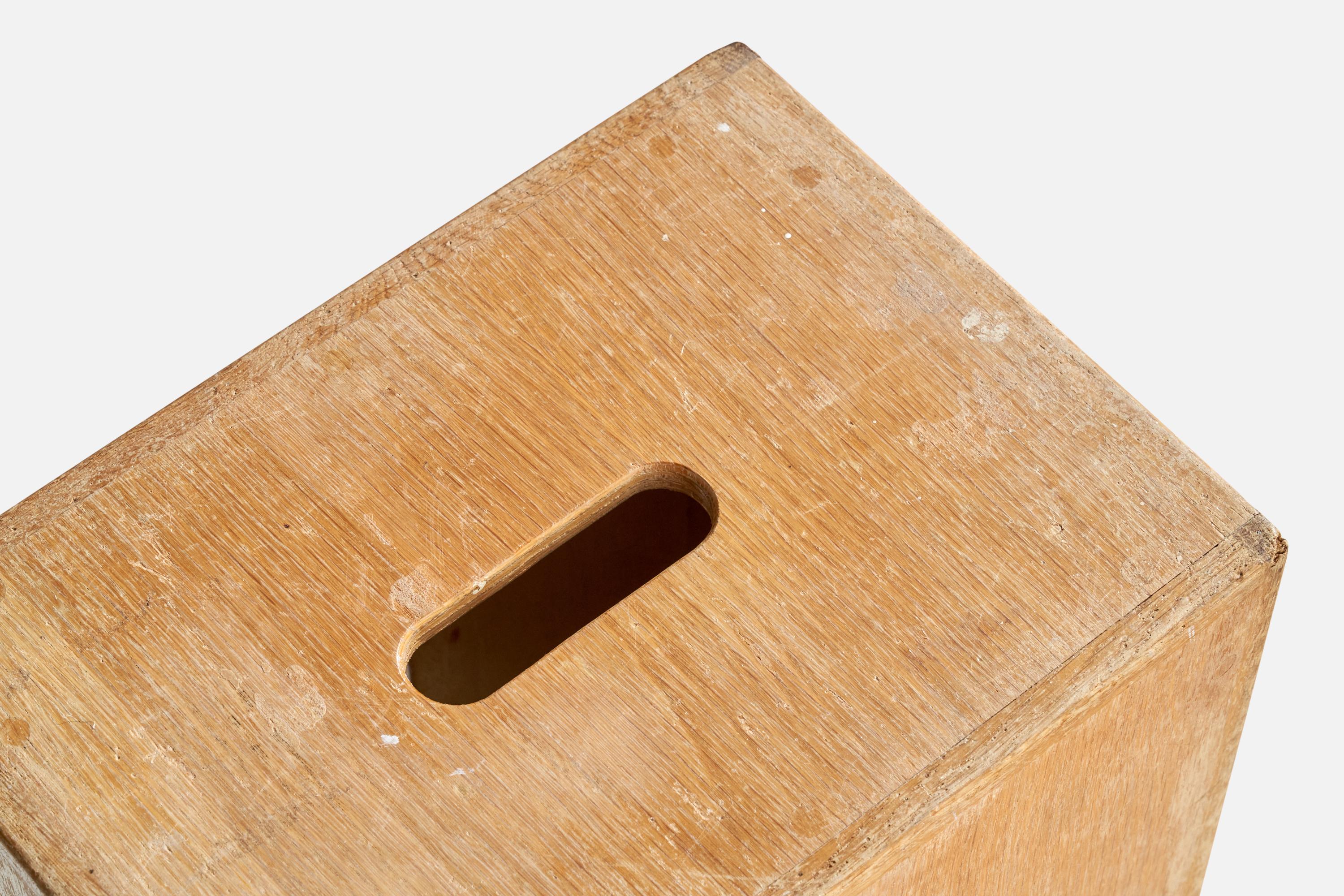 Designer suédois, tabouret d'escalier, Oak Oak, Suède, années 1950 en vente 1