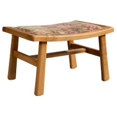 Designer suédois, tabouret, bouleau, tissu, Suède, années 1950