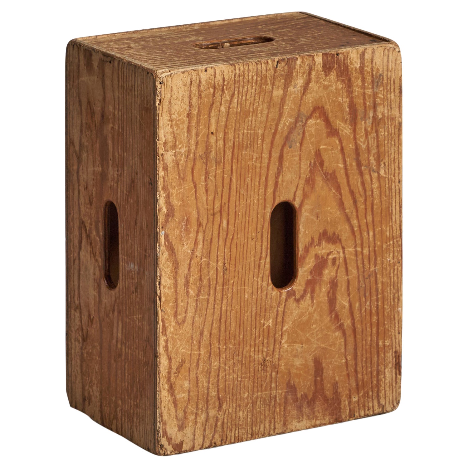 Schwedischer Designer, Hocker für Televerket, Kiefernholz, Schweden, 1950er Jahre im Angebot