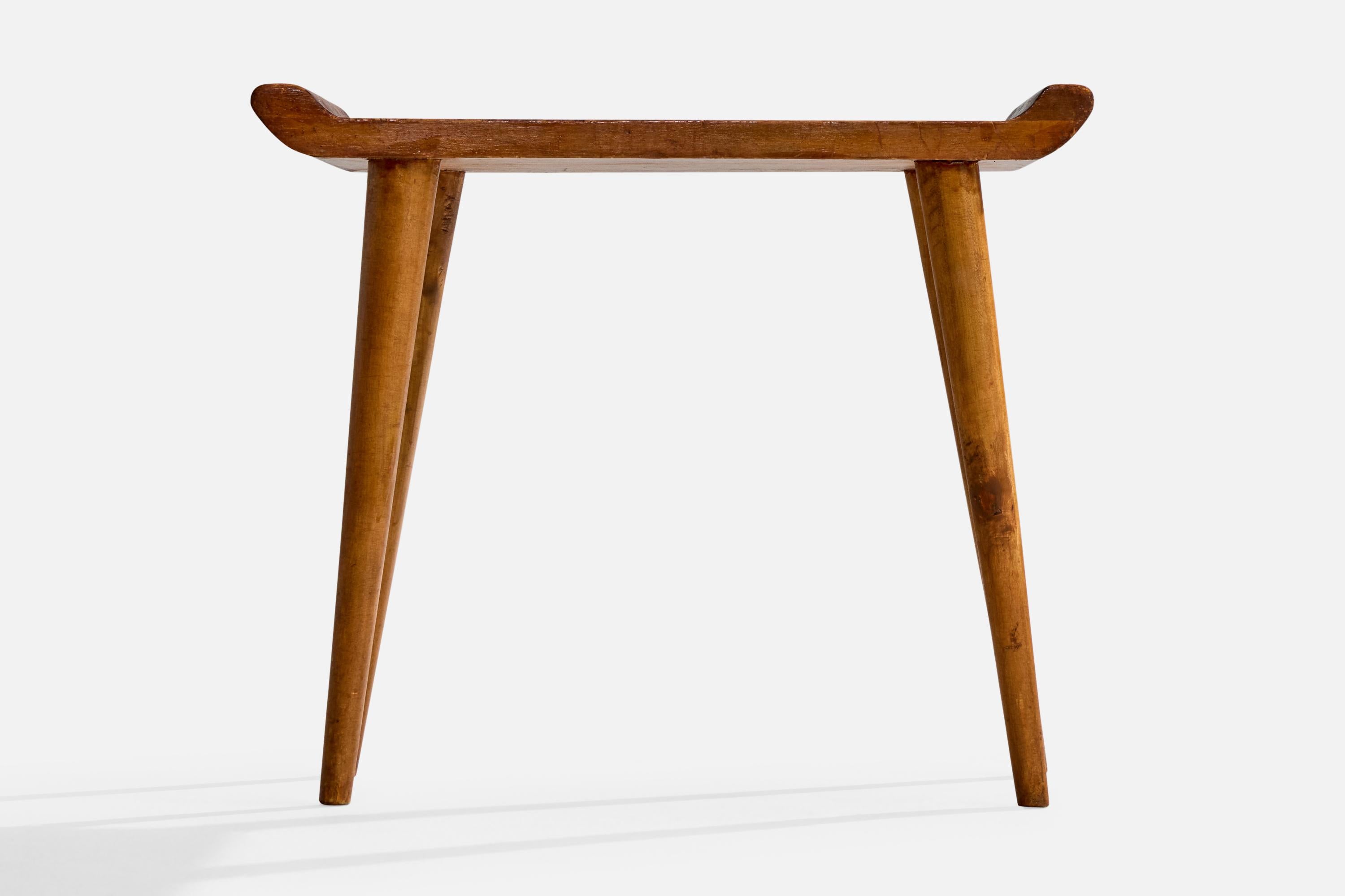 Suédois Tabouret suédois, pin, bouleau, Suède, années 1940 en vente
