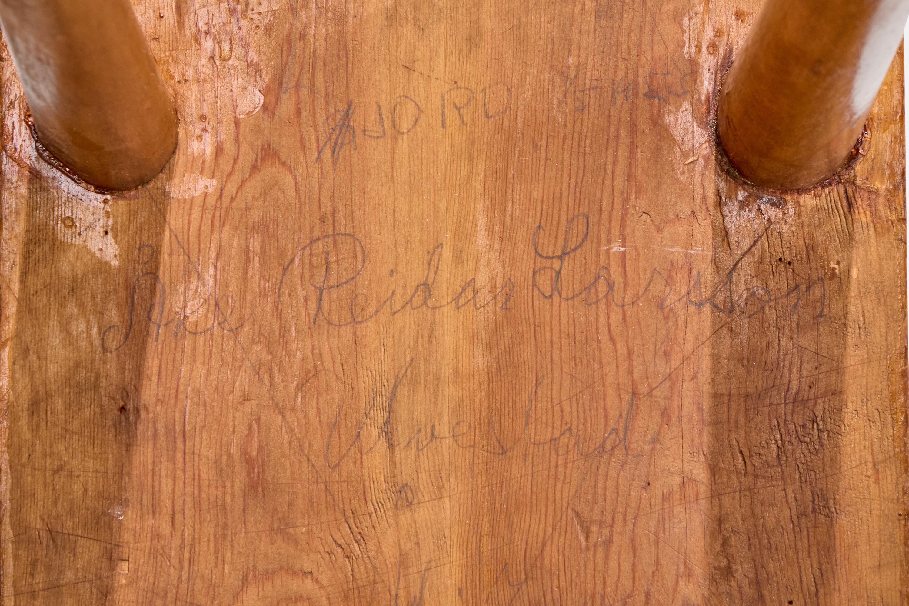 Tabouret suédois, pin, bouleau, Suède, années 1940 en vente 2