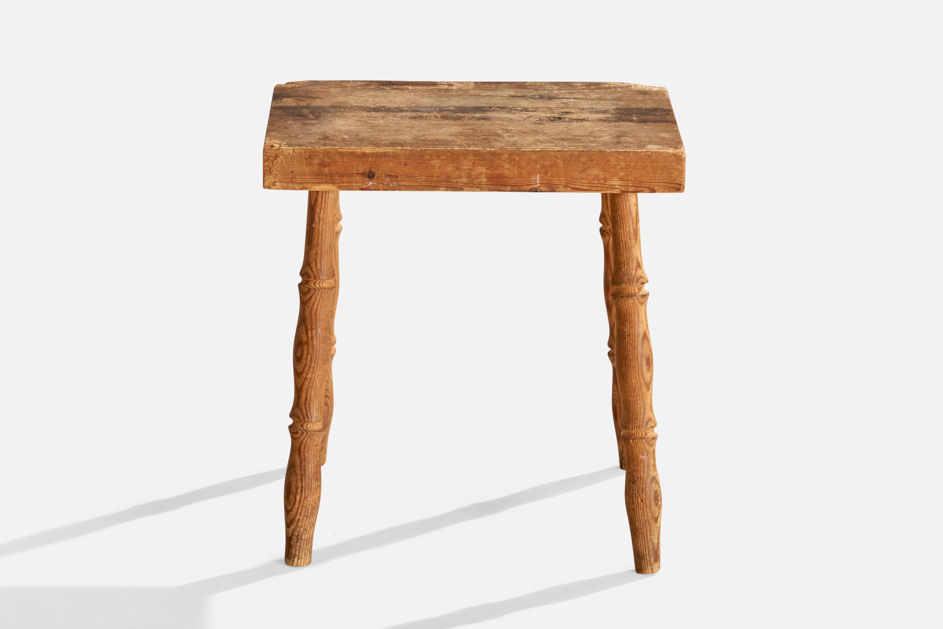 Scandinave moderne Tabouret de designer suédois, pin, Suède, années 1940 en vente