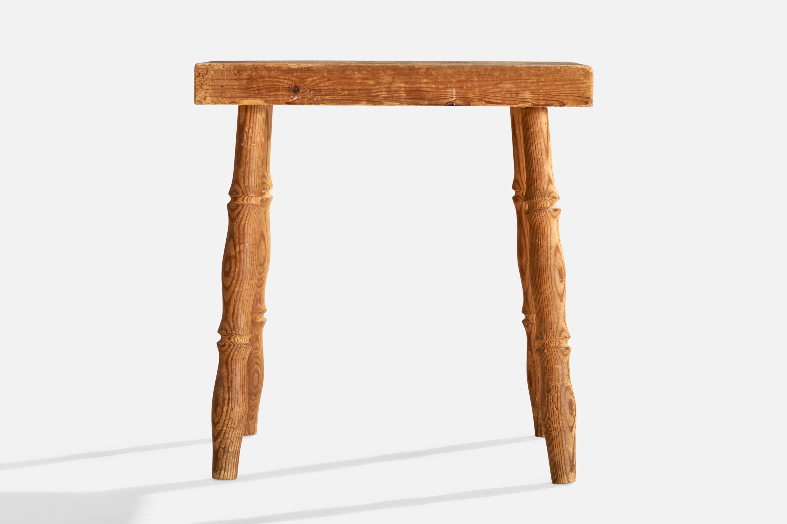 Suédois Tabouret de designer suédois, pin, Suède, années 1940 en vente