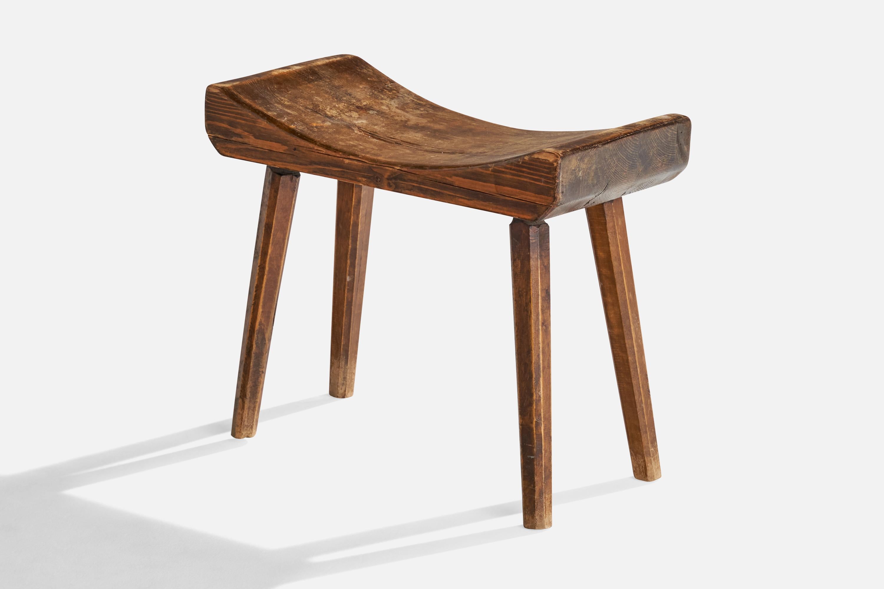 Suédois Tabouret de designer suédois, pin, Suède, années 1940 en vente