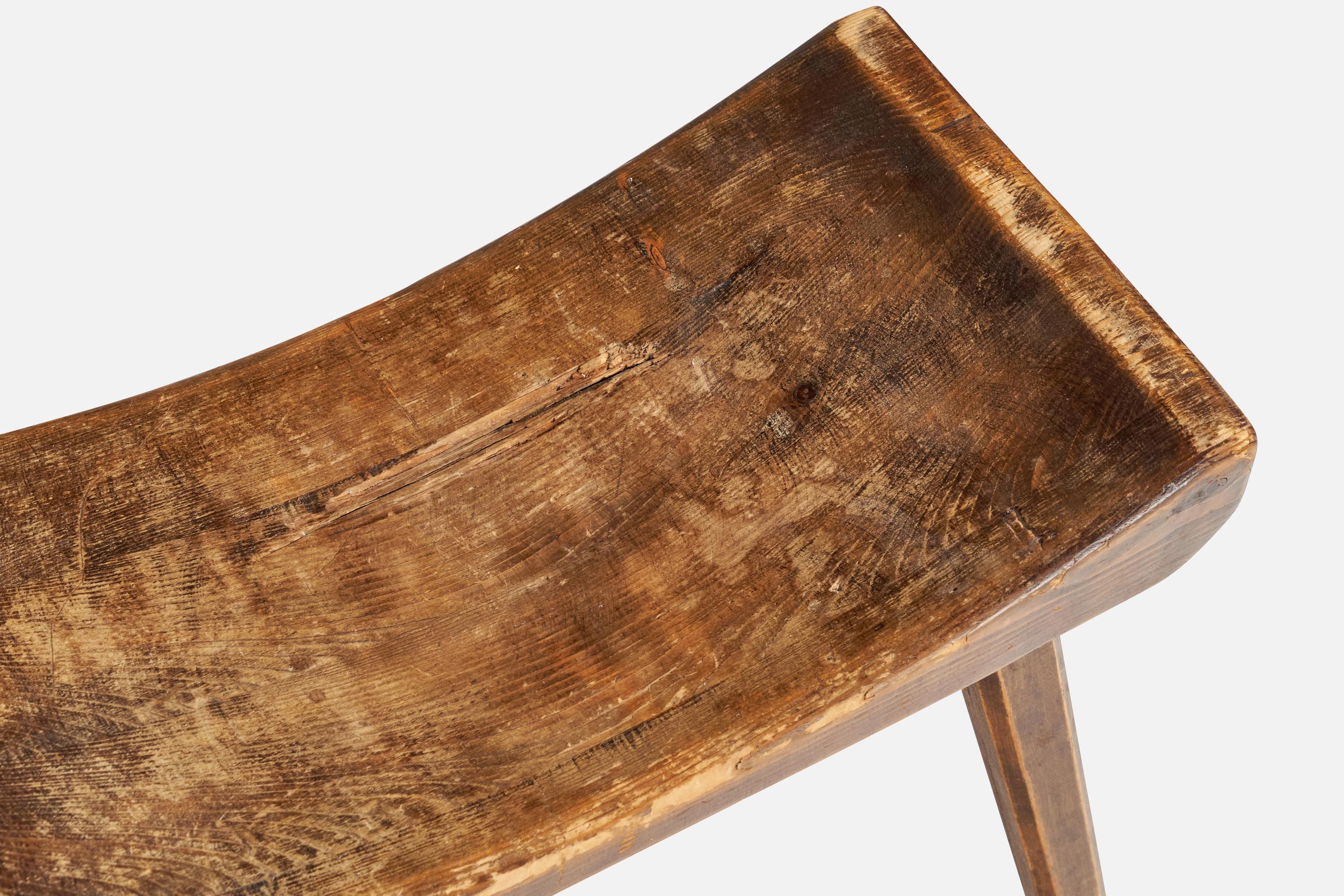 Milieu du XXe siècle Tabouret de designer suédois, pin, Suède, années 1940 en vente