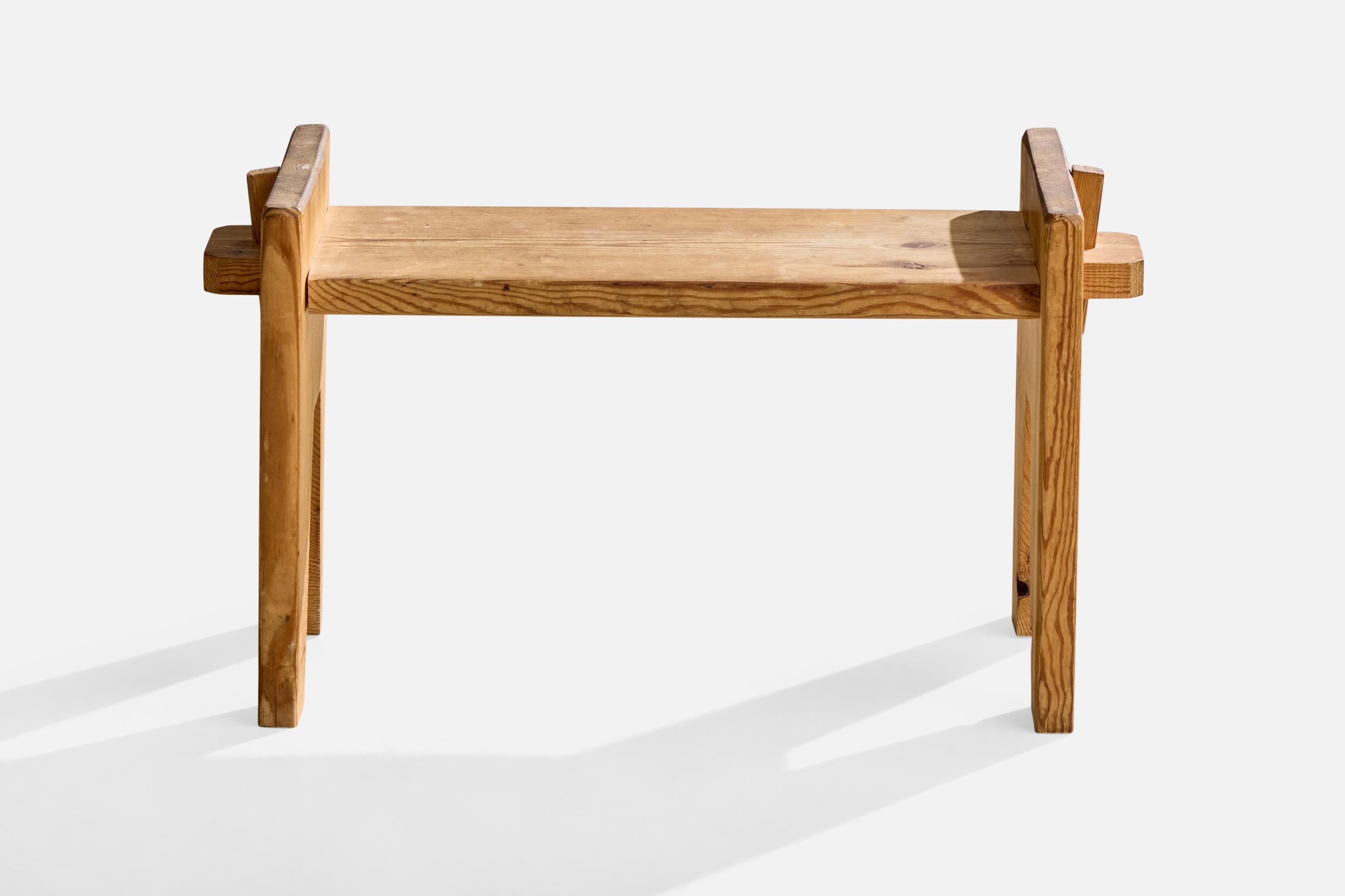 Mid-Century Modern Swedish Designer, Stool, Pine, Sweden, 1950s For Sale