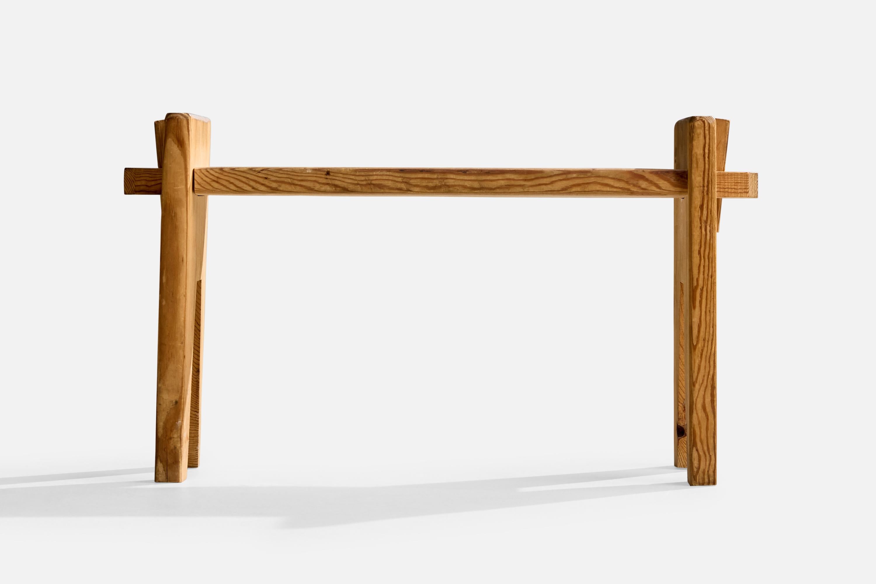 Swedish Designer, Stool, Pine, Sweden, 1950s In Good Condition For Sale In High Point, NC