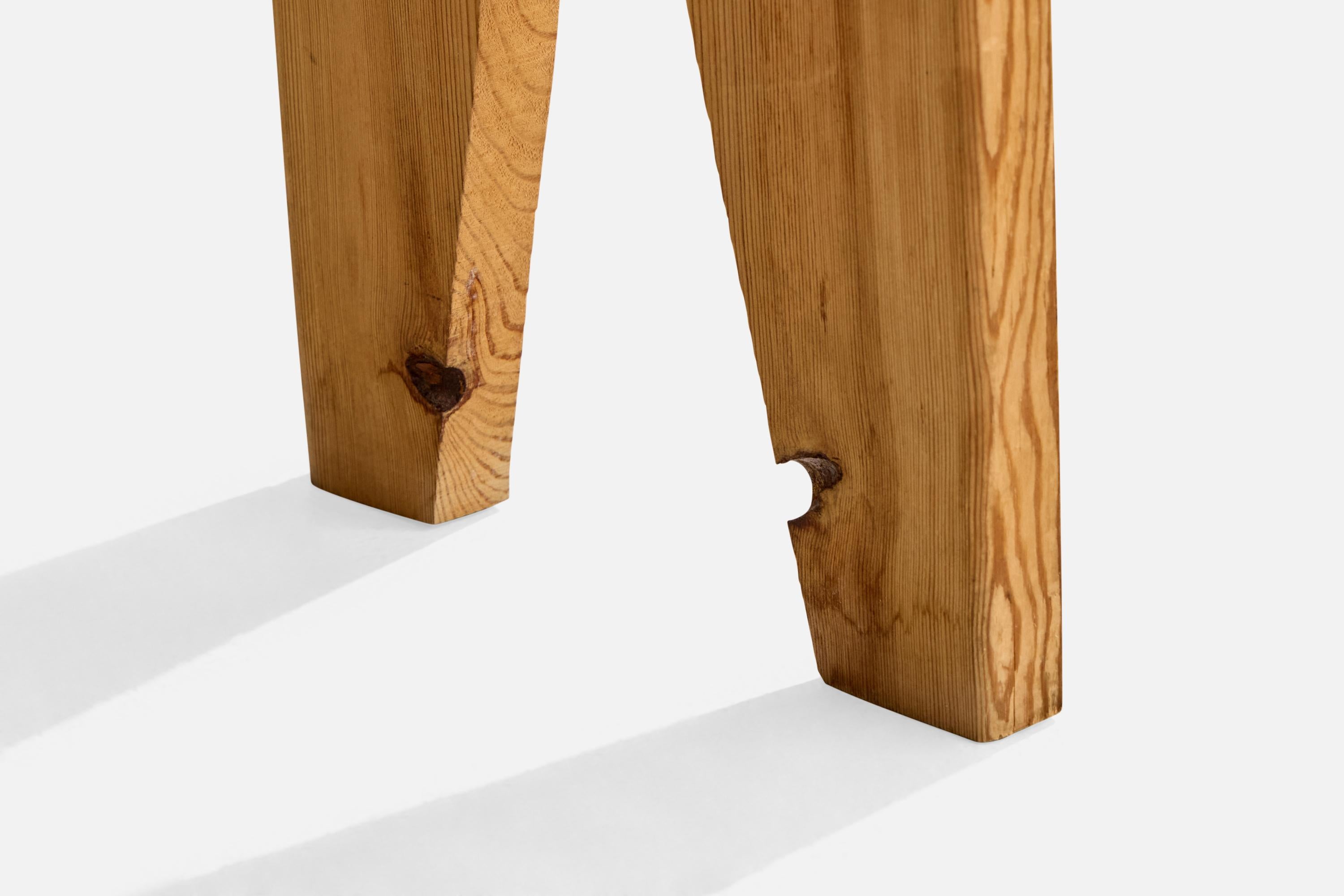 Swedish Designer, Stool, Pine, Sweden, 1950s For Sale 4